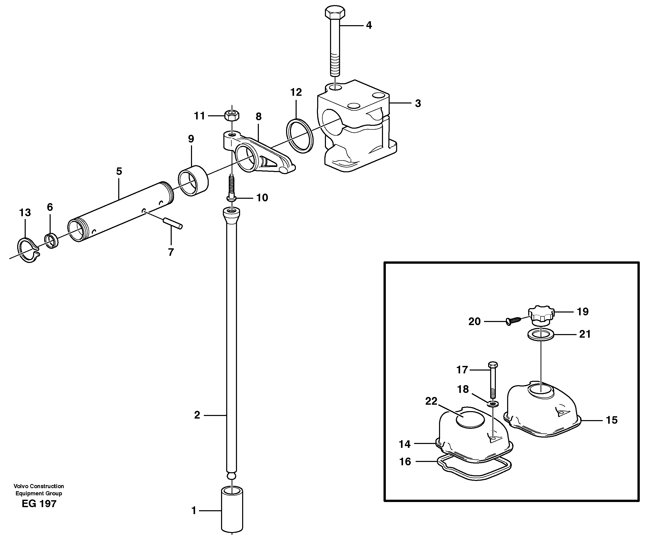 Схема запчастей Volvo L180D - 14282 Valve mechanism L180D