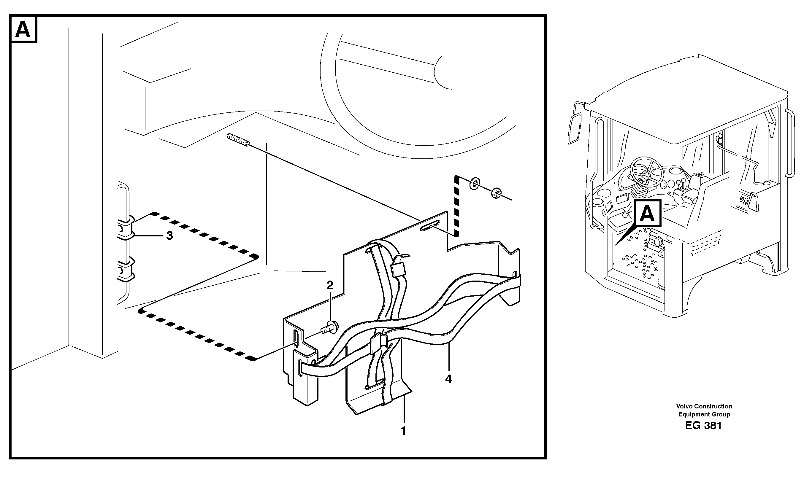 Схема запчастей Volvo L180D - 21641 Lunch box holder L180D