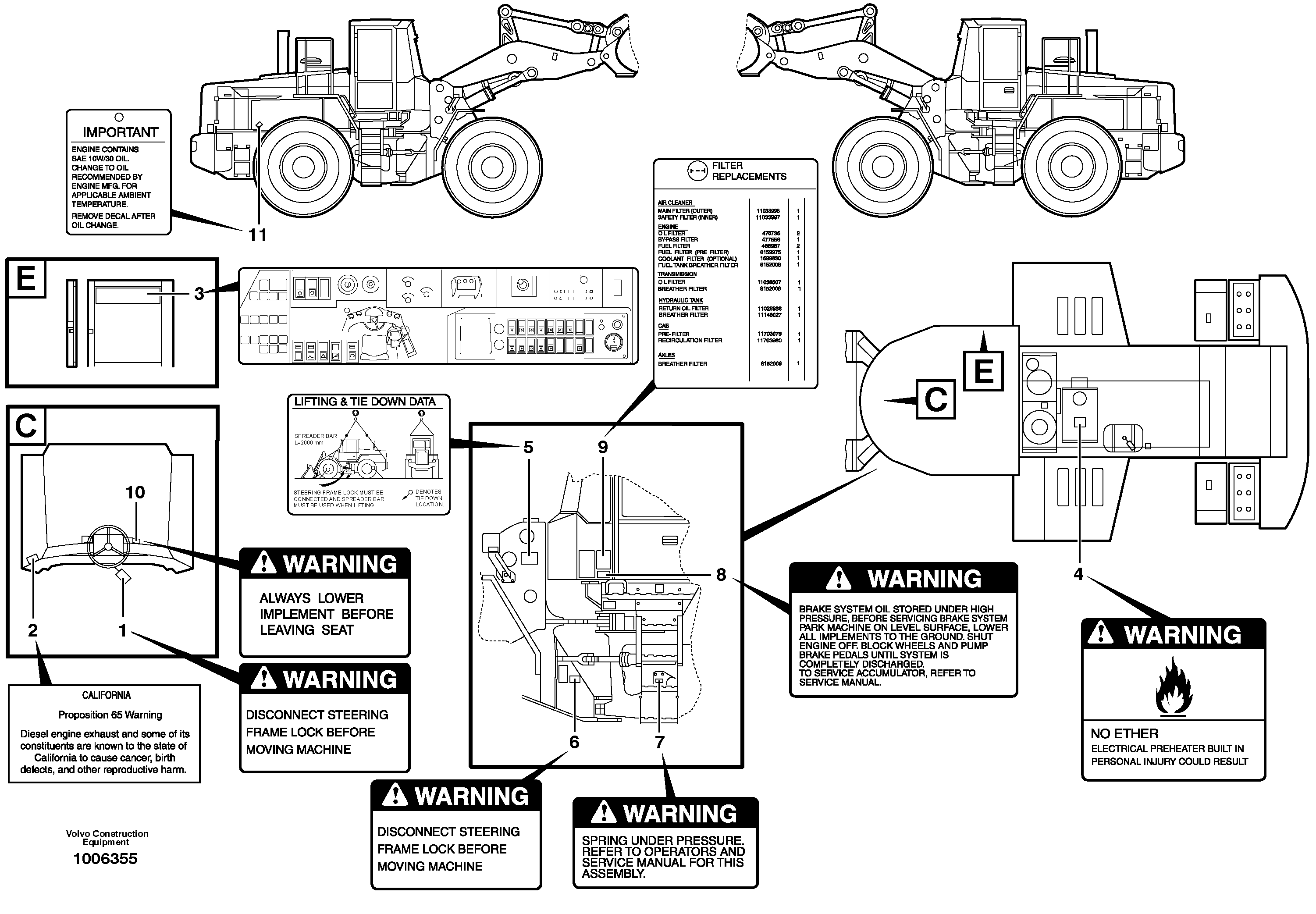 Схема запчастей Volvo L180D - 22410 Decals L180D