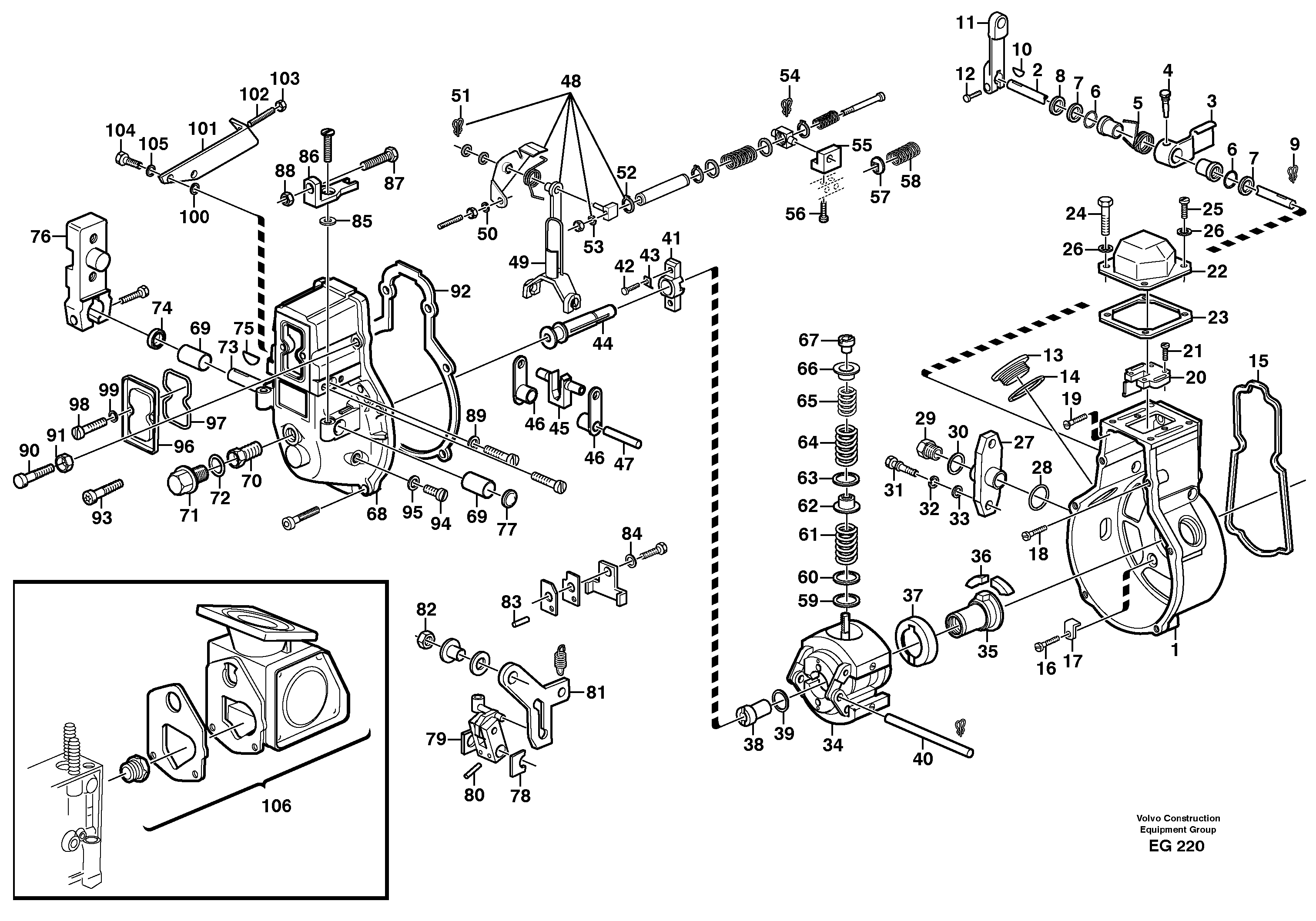 Схема запчастей Volvo L180D - 71565 Centrifugal governor L180D