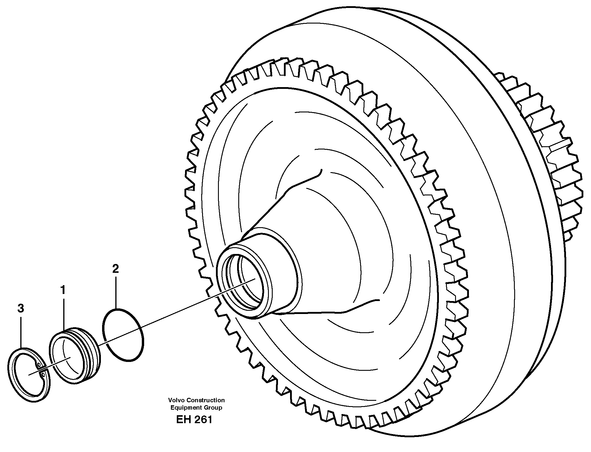 Схема запчастей Volvo L180D - 24072 Torque converter L180D HIGH-LIFT