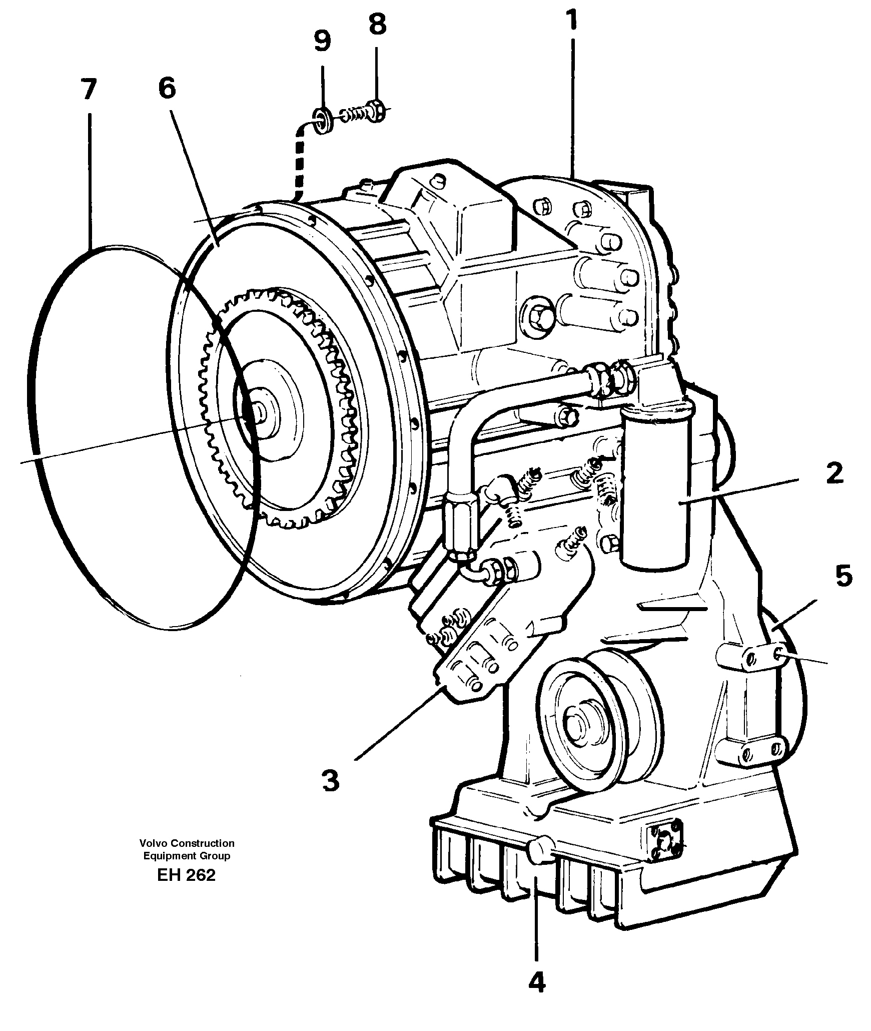 Схема запчастей Volvo L180D - 24074 Hydraulic transmission with fitting parts L180D HIGH-LIFT