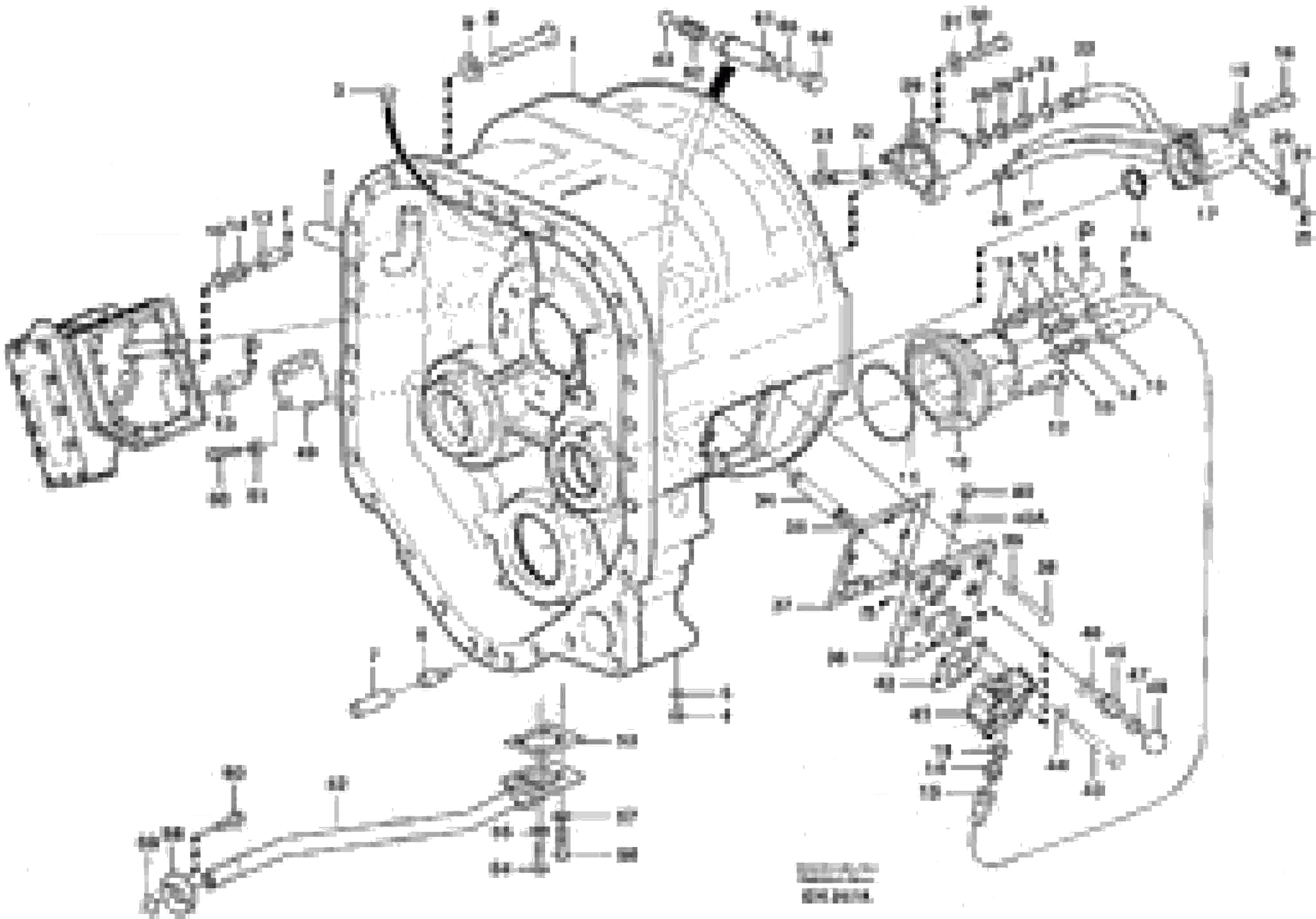 Схема запчастей Volvo L180D - 31547 Converter housing with fitting parts L180D HIGH-LIFT