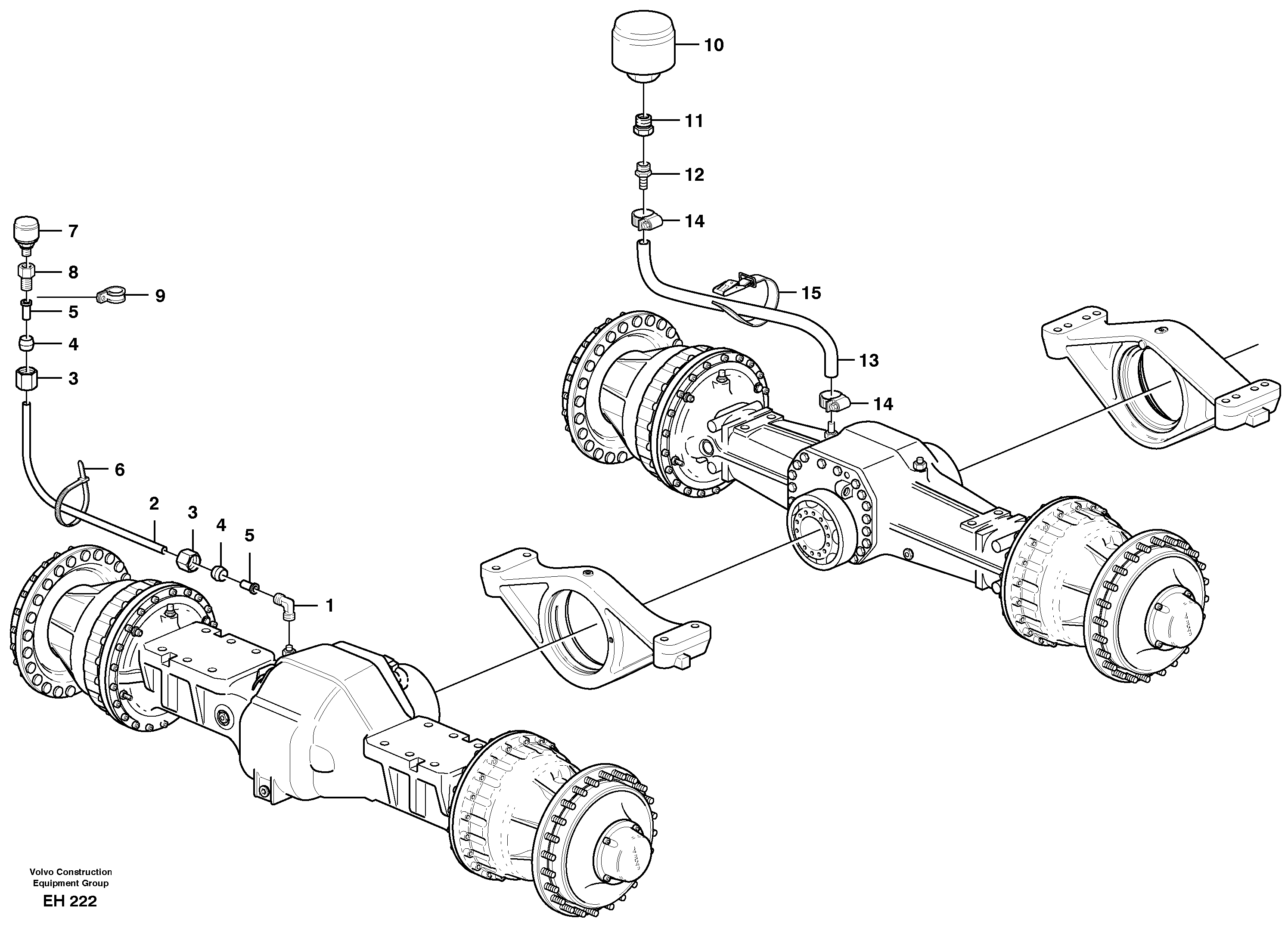 Схема запчастей Volvo L180D - 83998 Venting, planet shafts L180D HIGH-LIFT