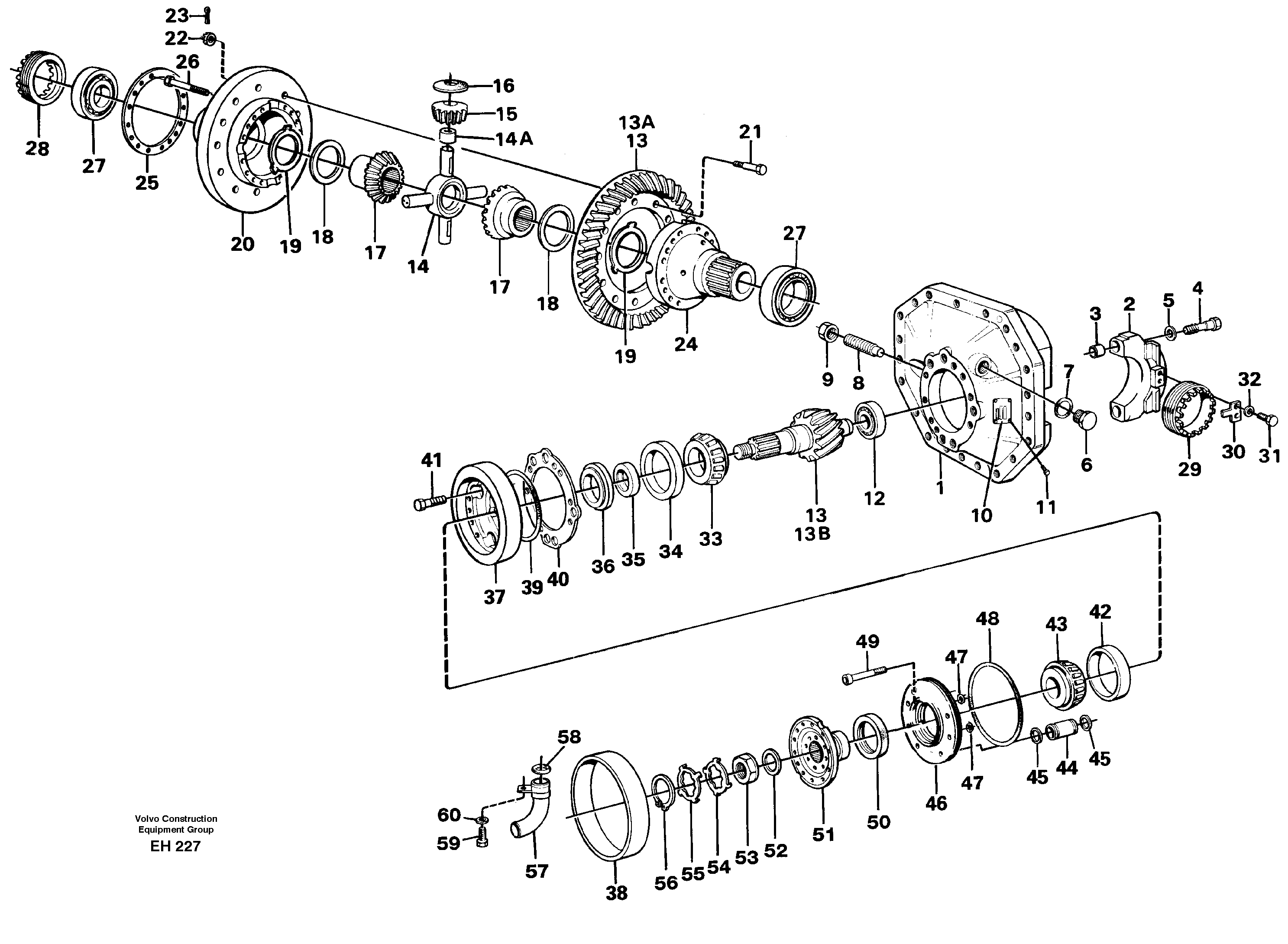 Схема запчастей Volvo L180D - 60498 Final drive, rear L180D HIGH-LIFT