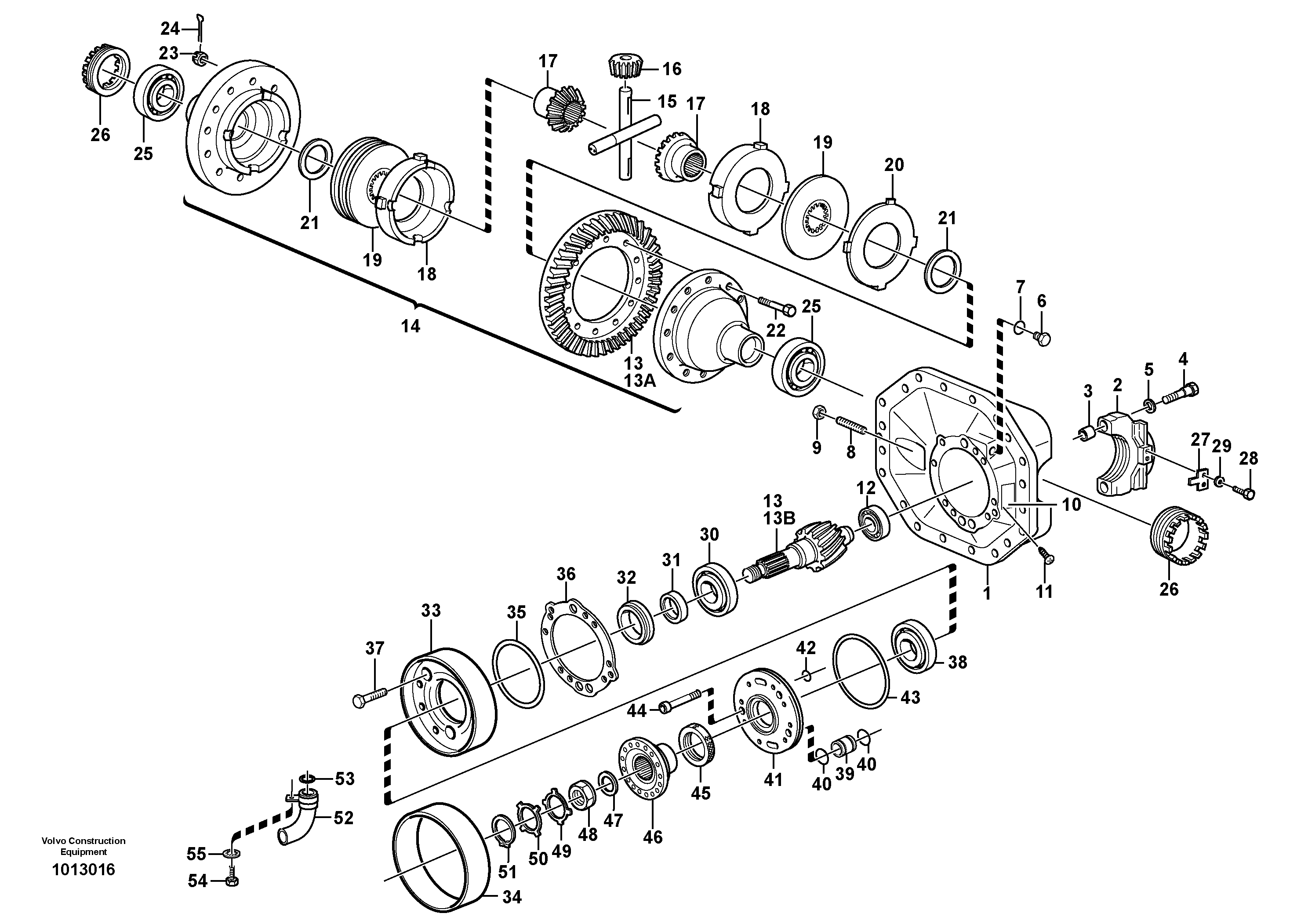 Схема запчастей Volvo L180D - 8158 Final drive, rear L180D HIGH-LIFT