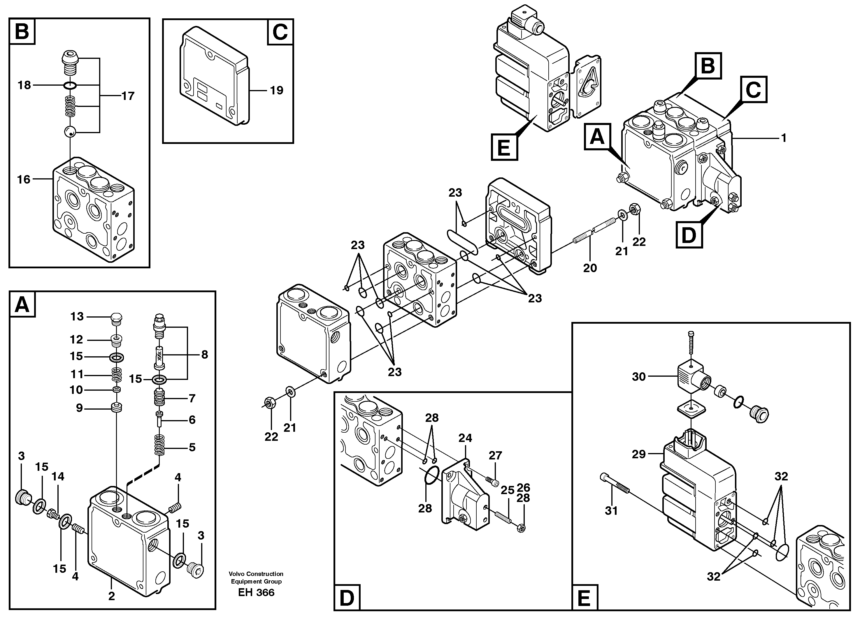 Схема запчастей Volvo L180D - 103846 Relief valve L180D HIGH-LIFT