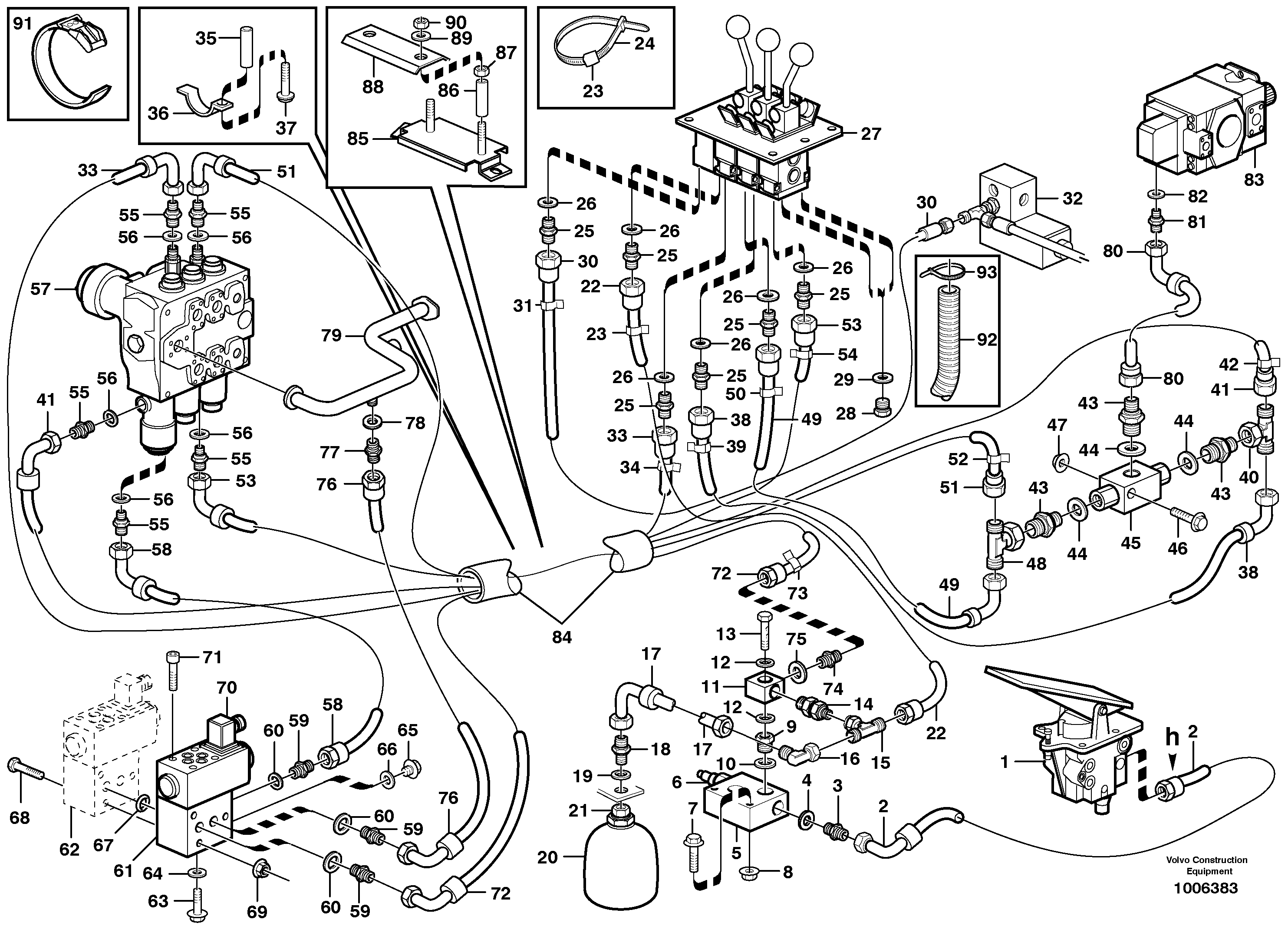 Схема запчастей Volvo L180D - 87129 Servo - hydraulic L180D