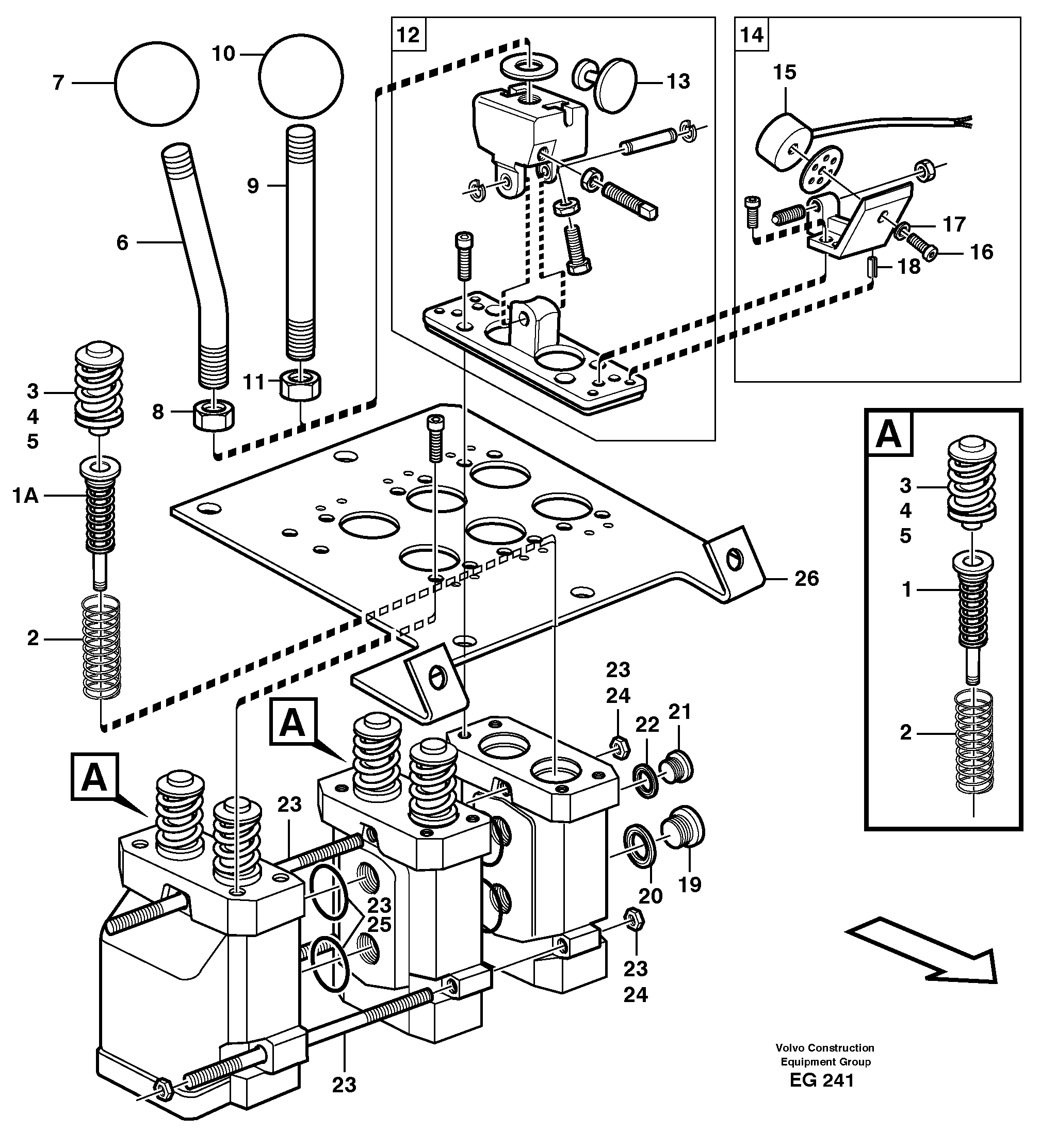 Схема запчастей Volvo L180D - 98333 Servo valve L180D