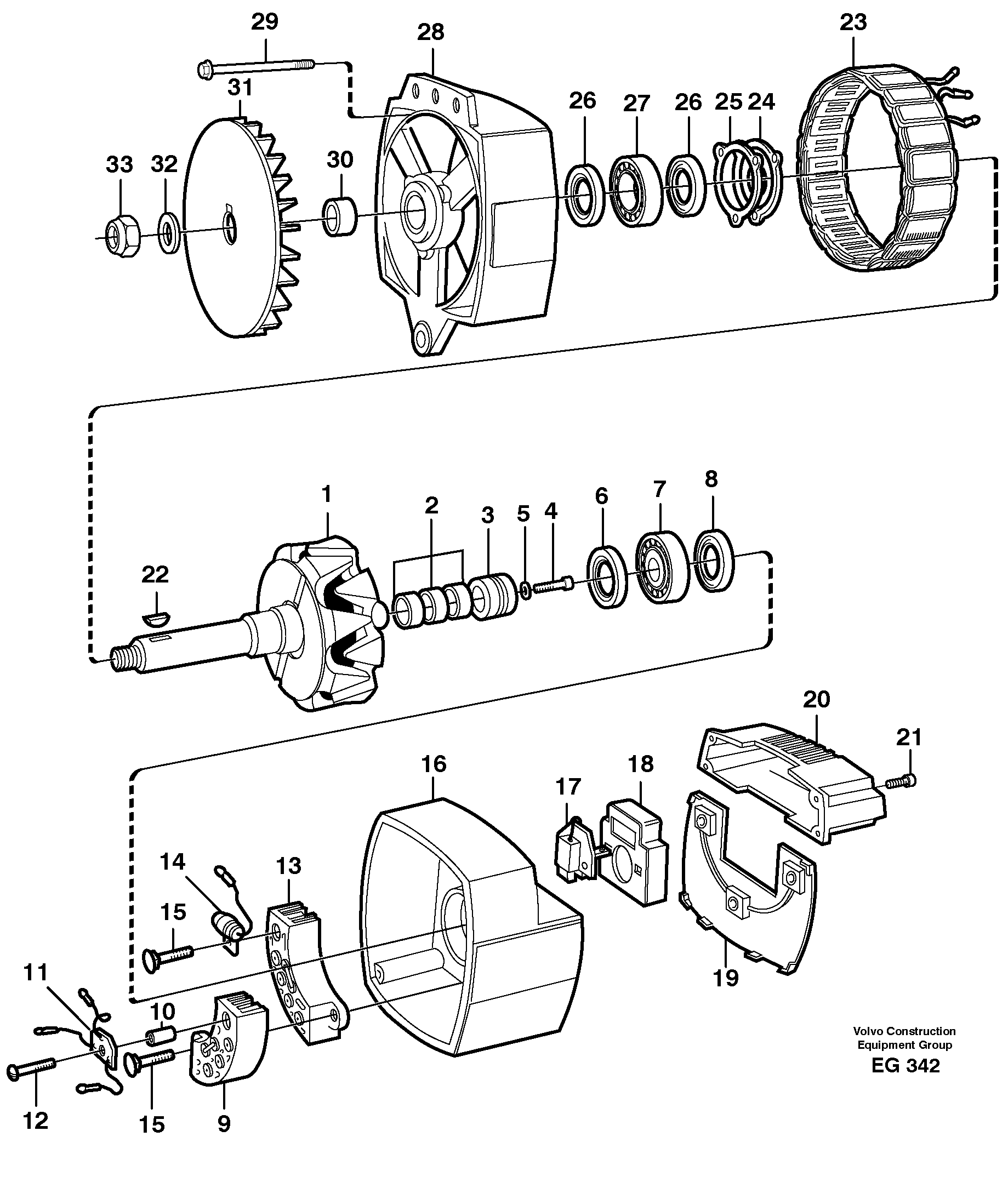 Схема запчастей Volvo L180D - 79235 Alternator L180D