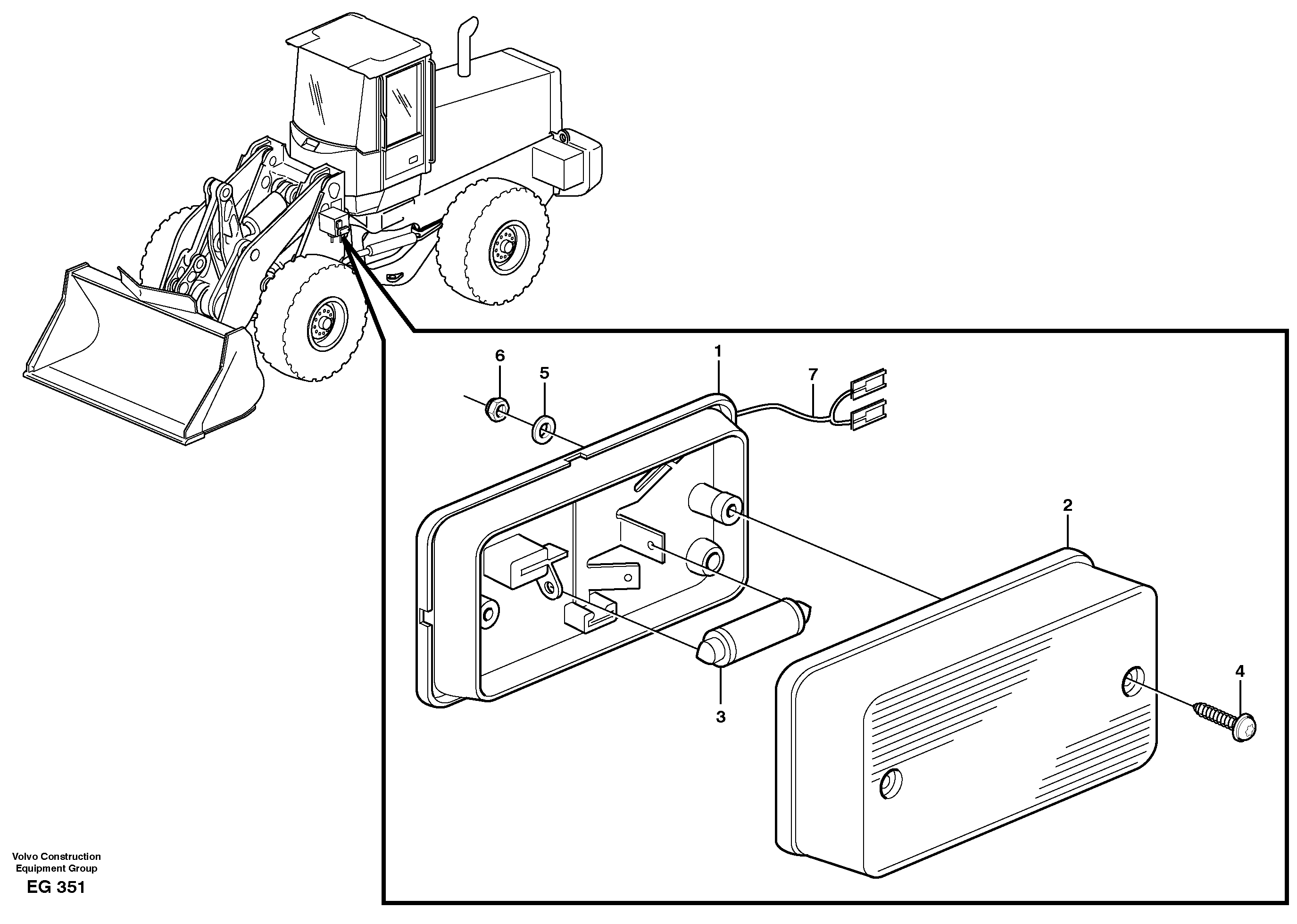 Схема запчастей Volvo L180D - 25642 Side marking lamp L180D