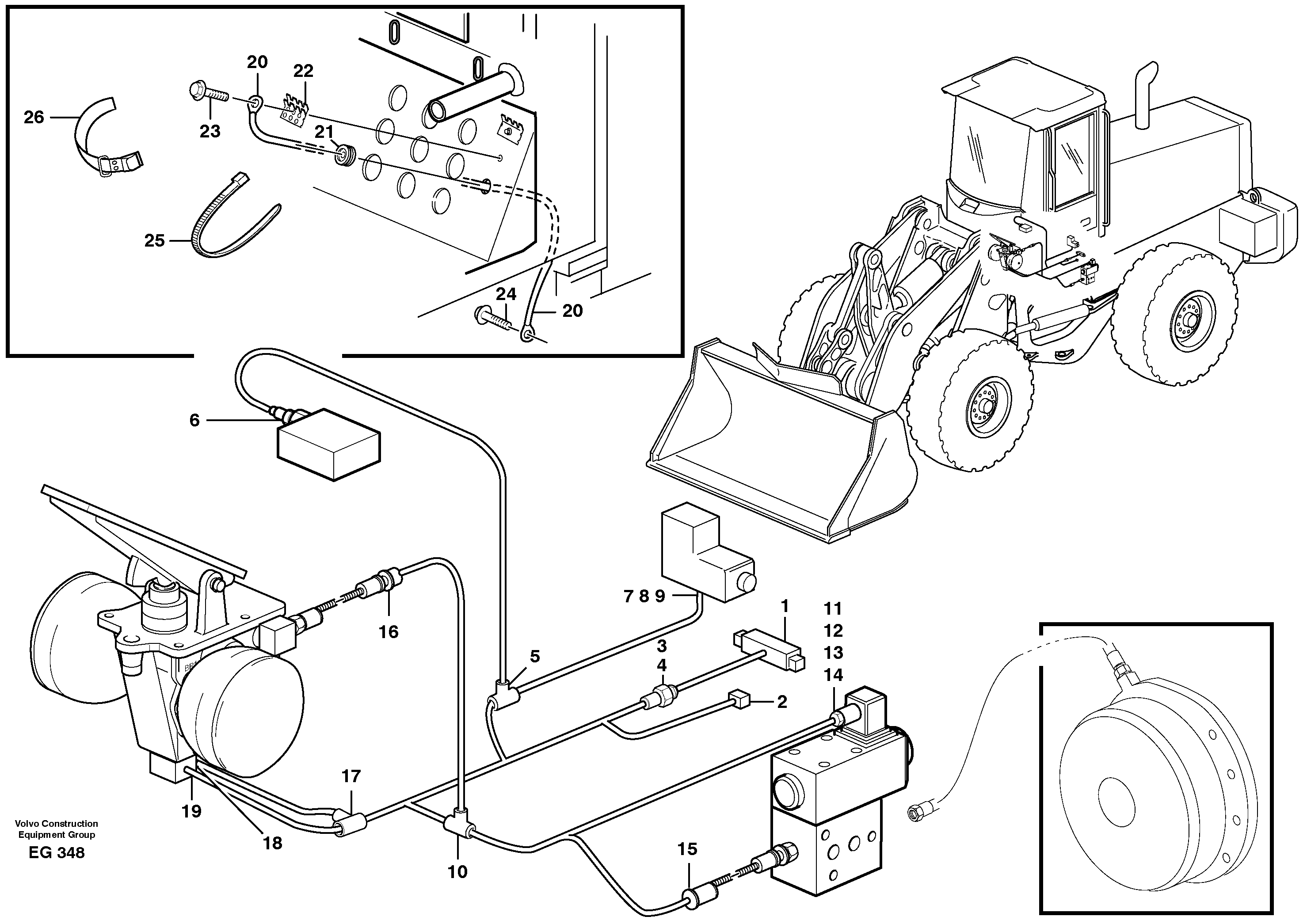 Схема запчастей Volvo L180D - 58768 Cable harnesses, cab L180D