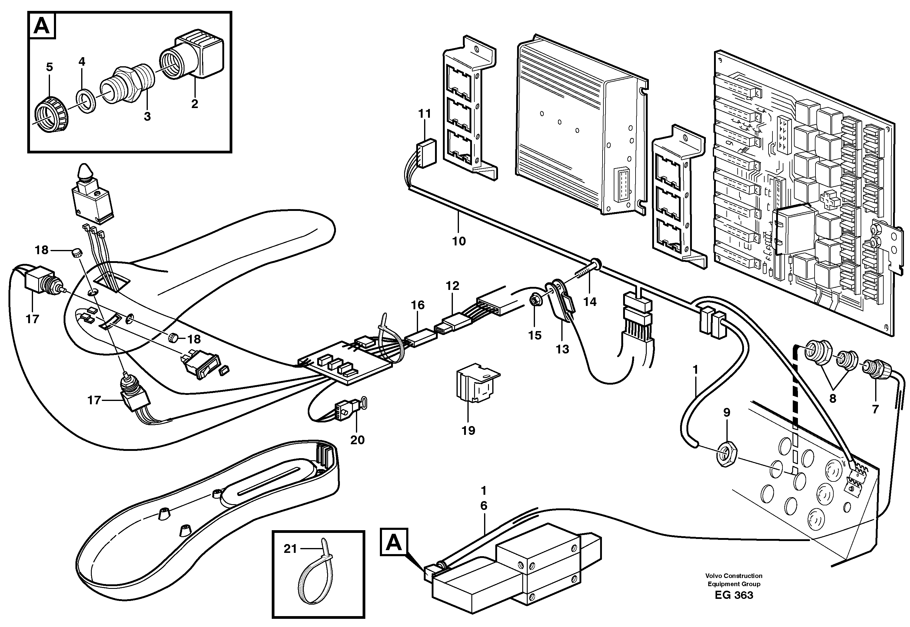 Схема запчастей Volvo L180D - 58772 Cable harness, CDC - steering L180D