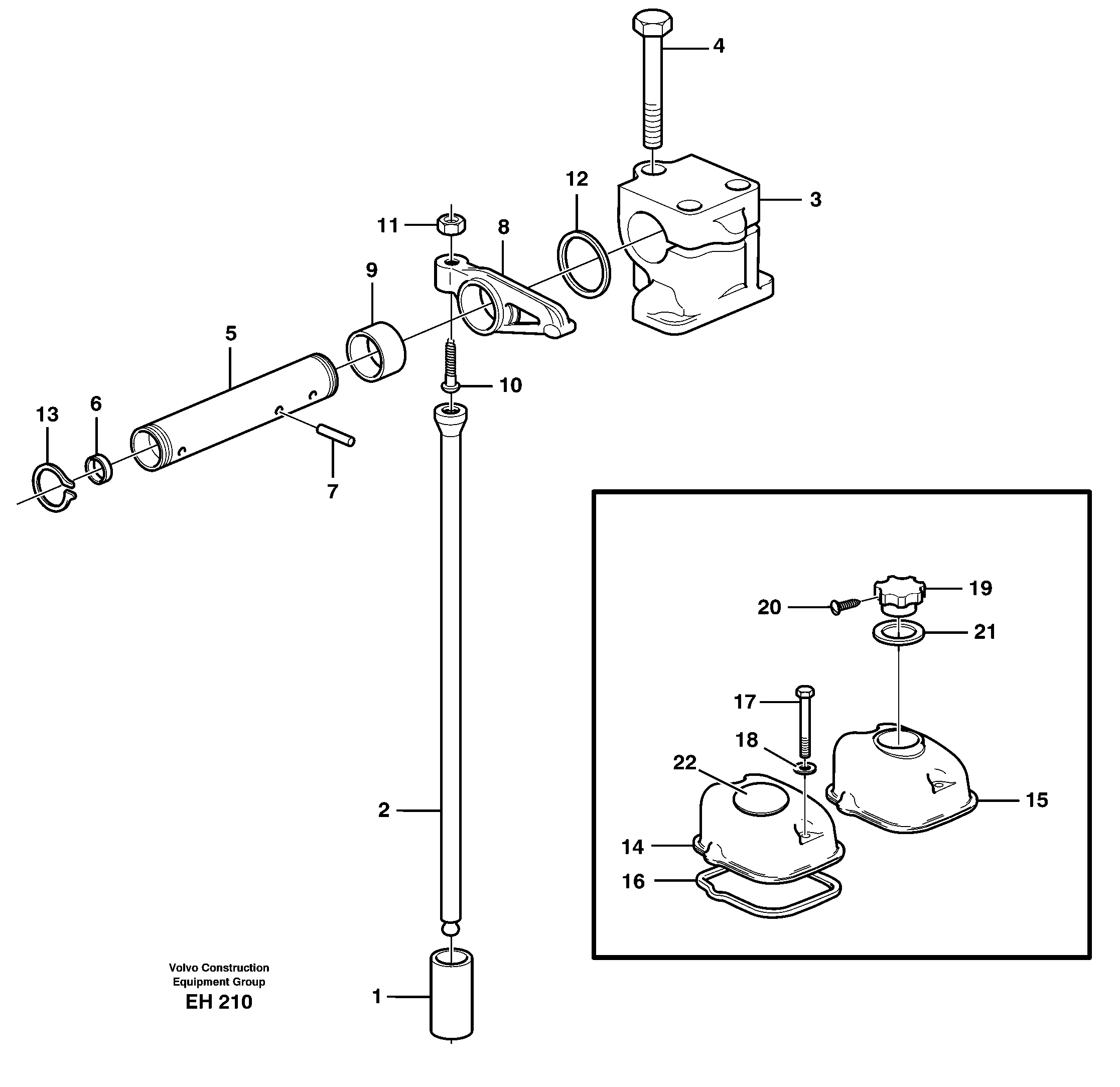 Схема запчастей Volvo L180D - 19182 Valve mechanism L180D HIGH-LIFT