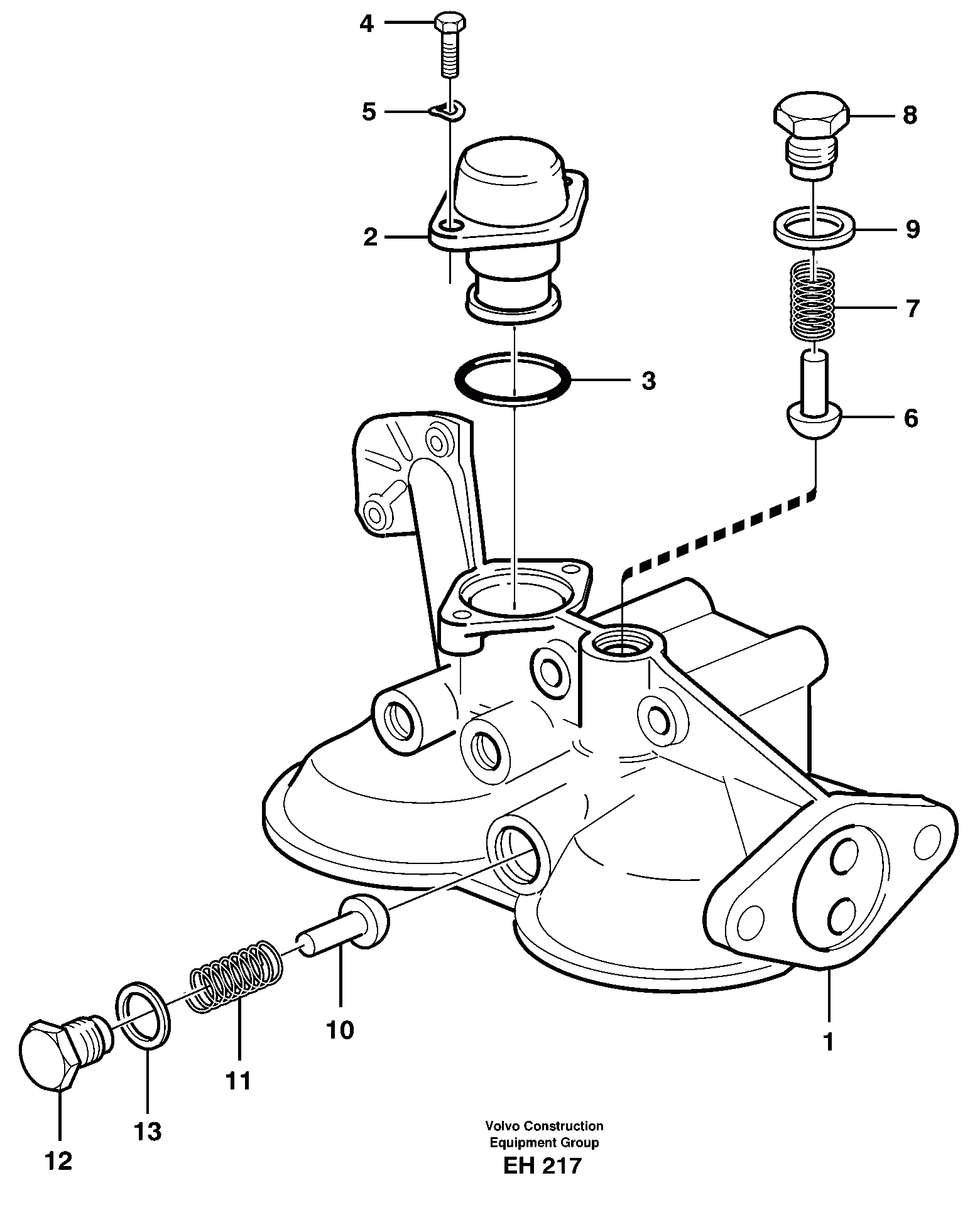 Схема запчастей Volvo L180D - 47270 Housing, oil filter L180D HIGH-LIFT