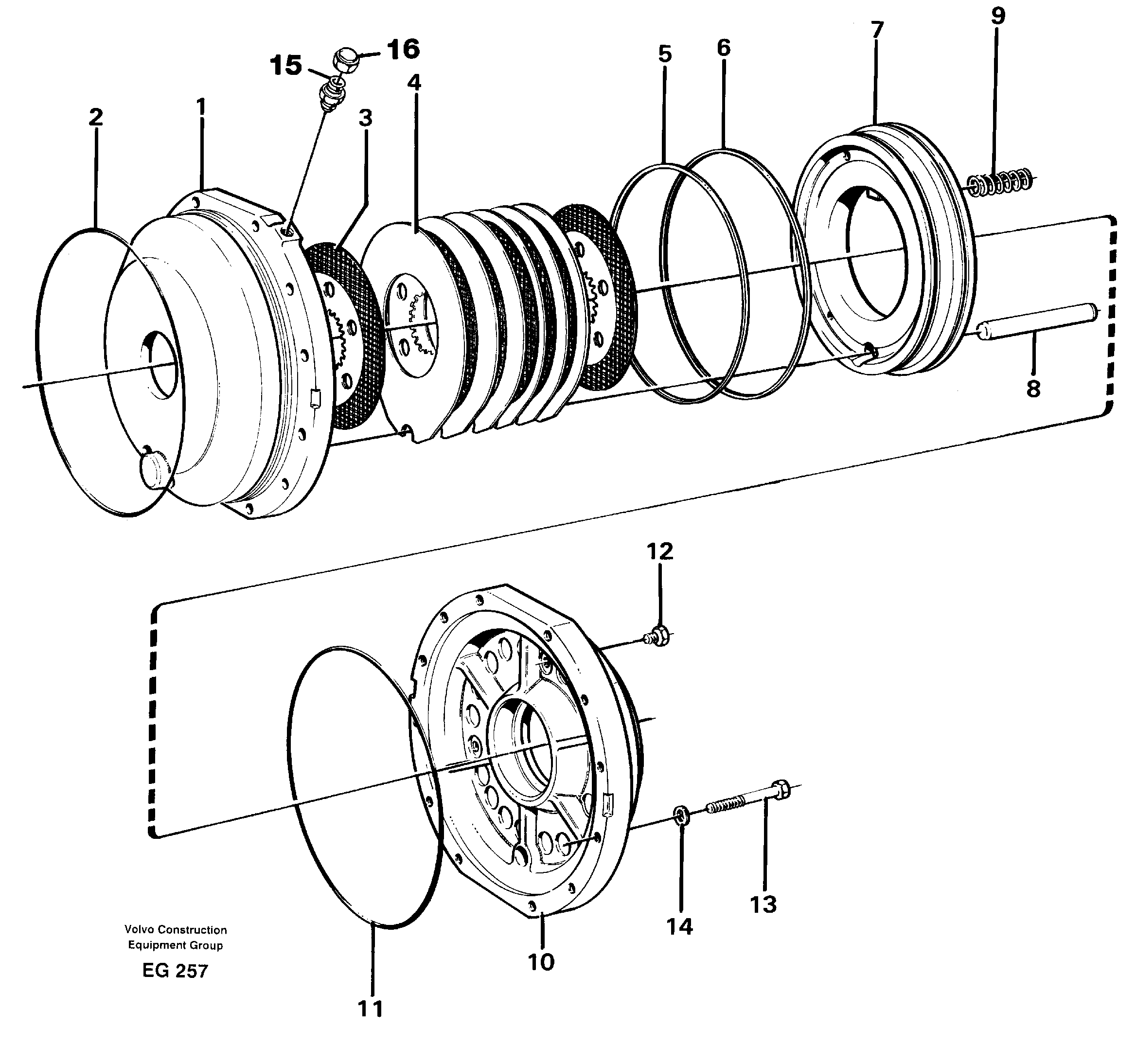 Схема запчастей Volvo L180D - 58782 Parking brake L180D