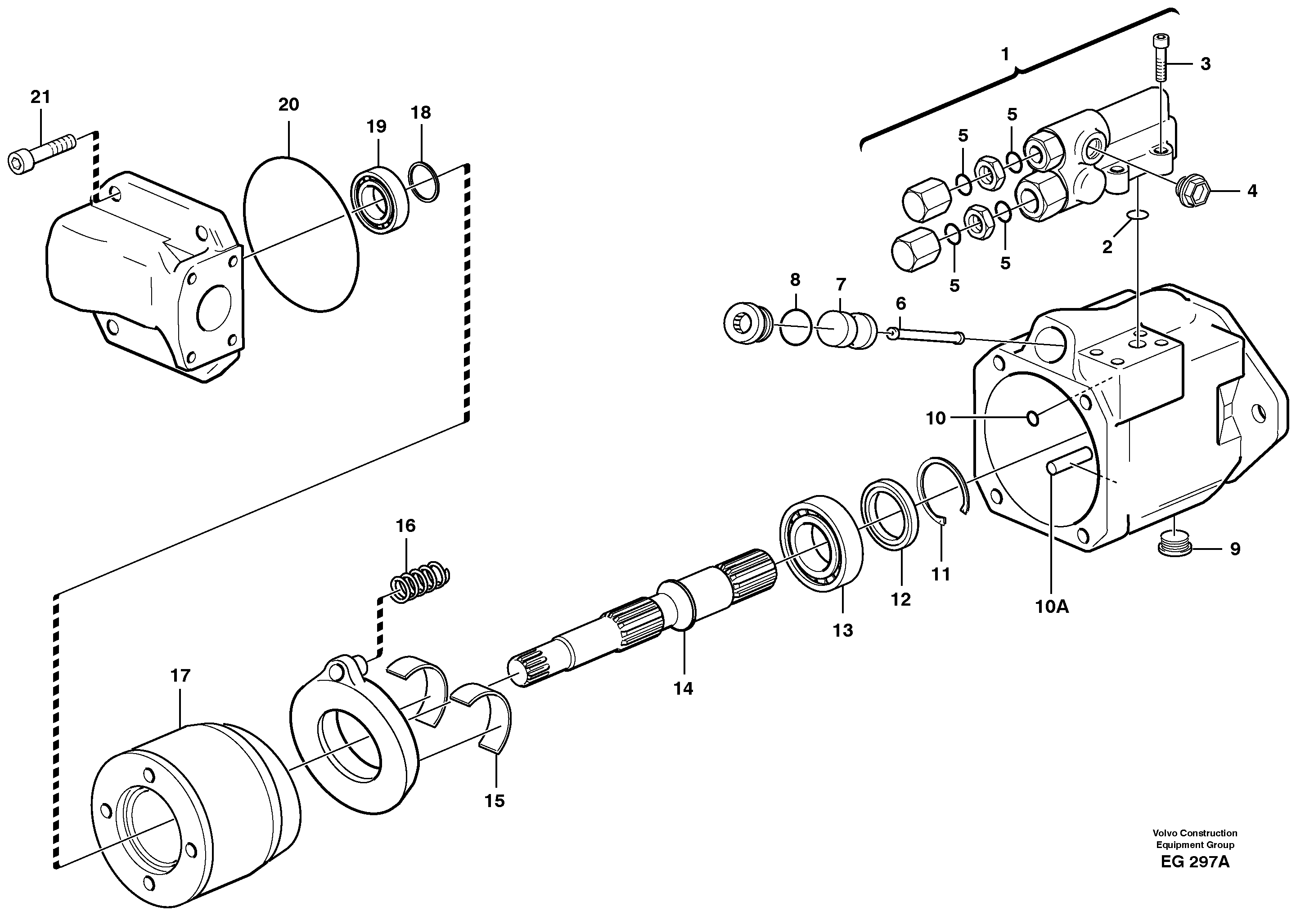 Схема запчастей Volvo L180D - 19642 Fan pump, 28CC L180D