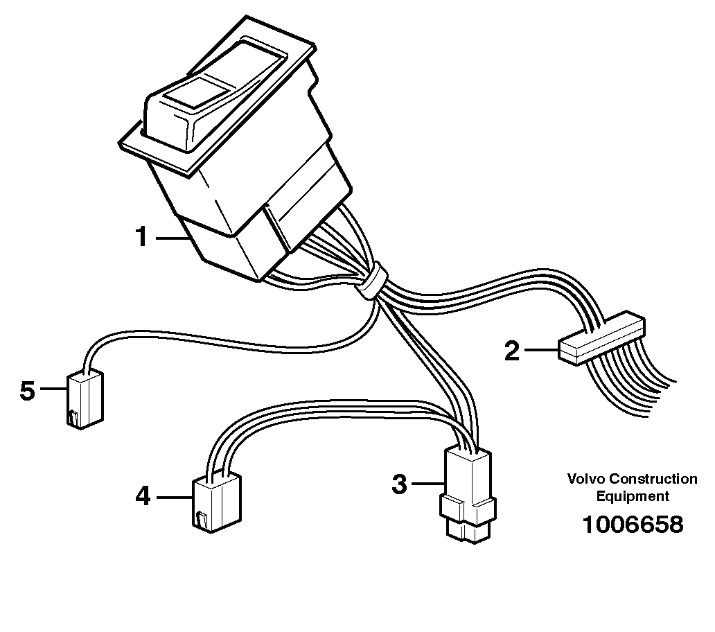 Схема запчастей Volvo L180D - 56641 Cable harness, boom suspension system L180D HIGH-LIFT