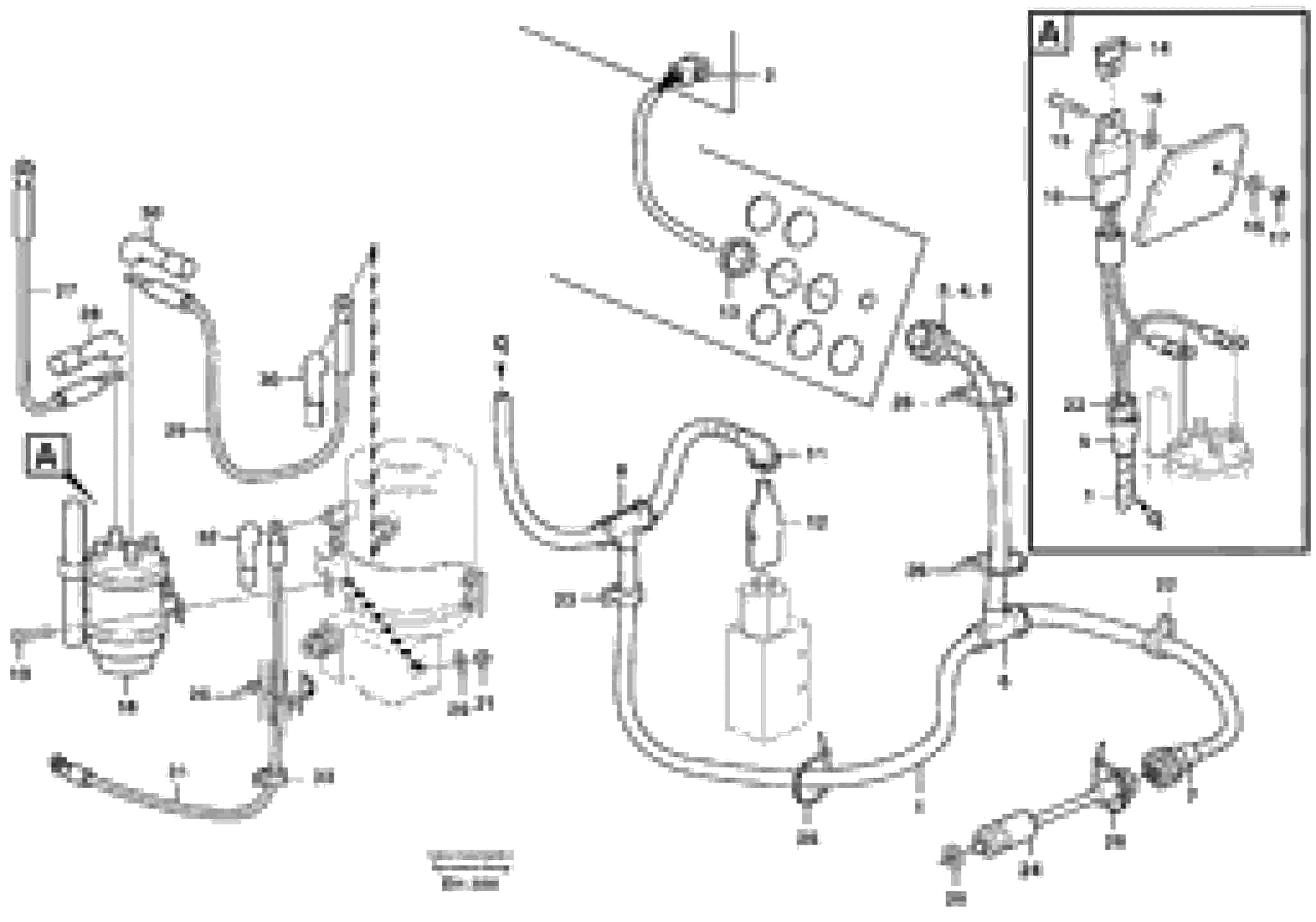 Схема запчастей Volvo L180D - 61966 Cable harness, secondary steering system L180D HIGH-LIFT