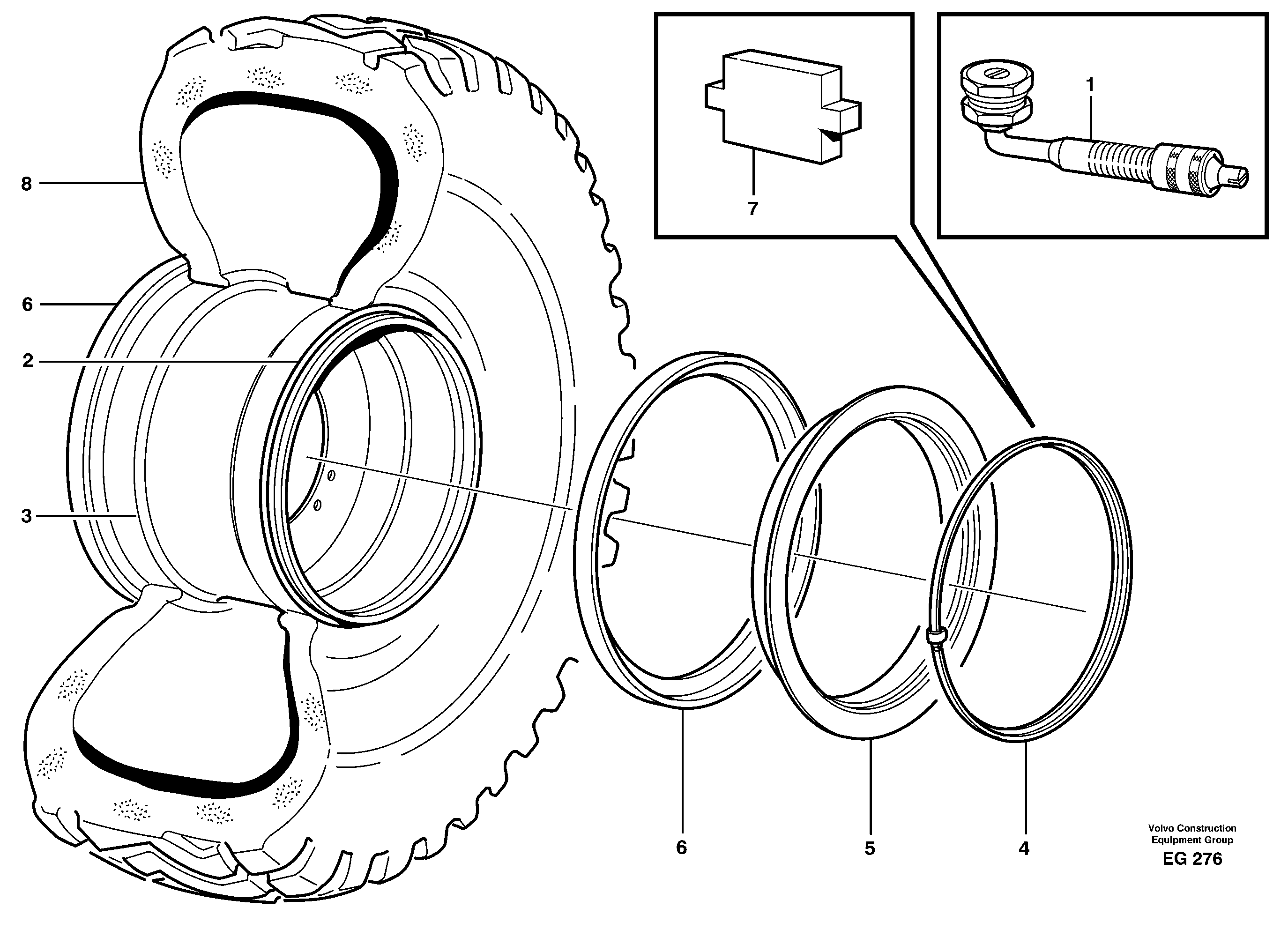 Схема запчастей Volvo L180D - 97390 Wheels L180D