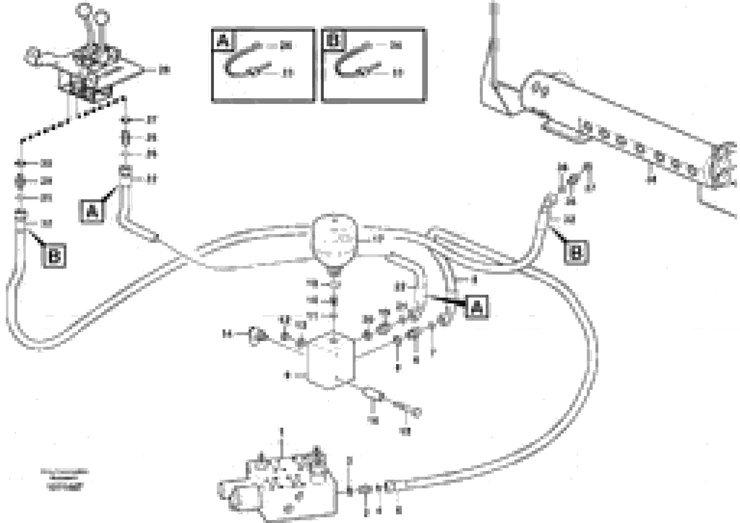 Схема запчастей Volvo L180E - 2441 Servo - hydraulic, feed and return lines L180E S/N 8002 - 9407