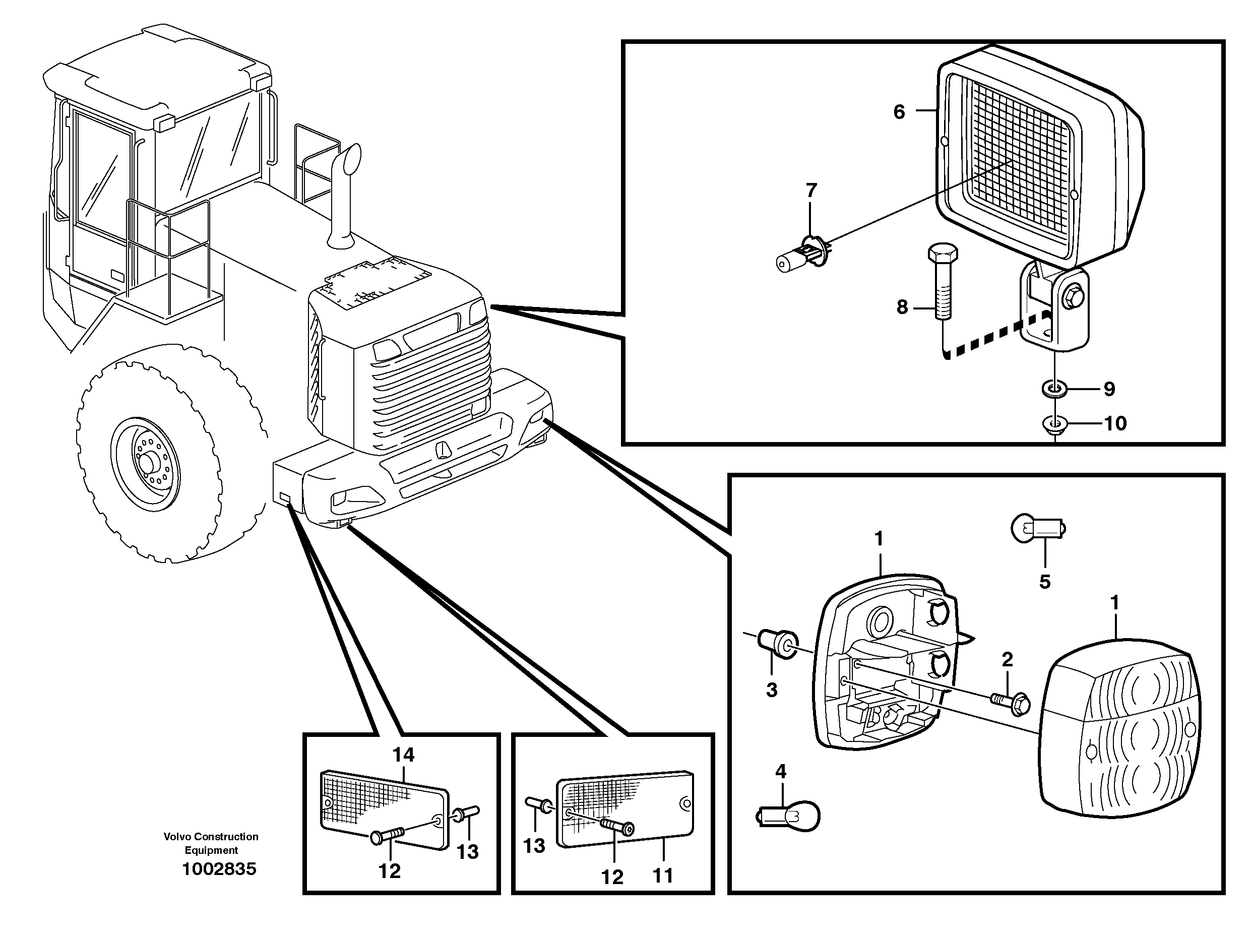 Схема запчастей Volvo L180E - 33876 Lighting, rear L180E S/N 8002 - 9407