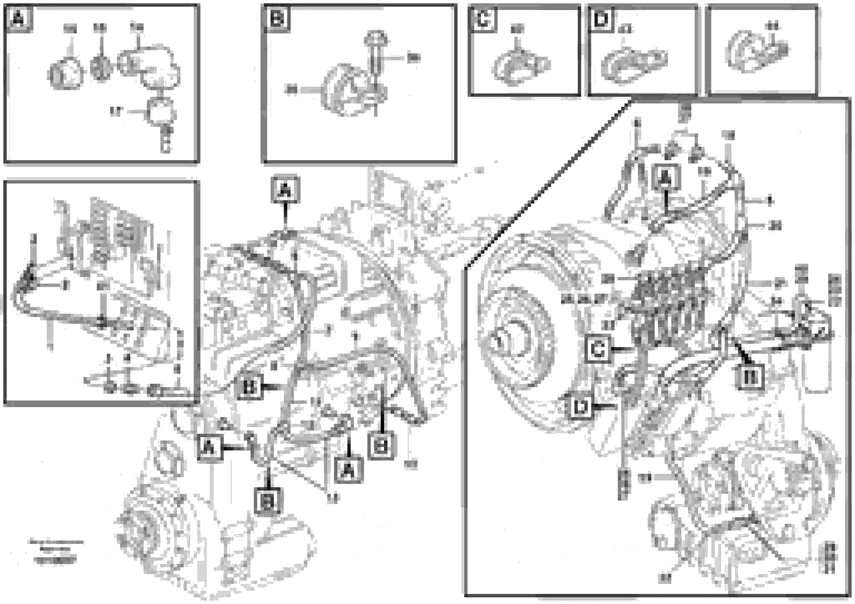 Схема запчастей Volvo L180E - 17157 Cable harness for transmission with assembly parts L180E S/N 8002 - 9407