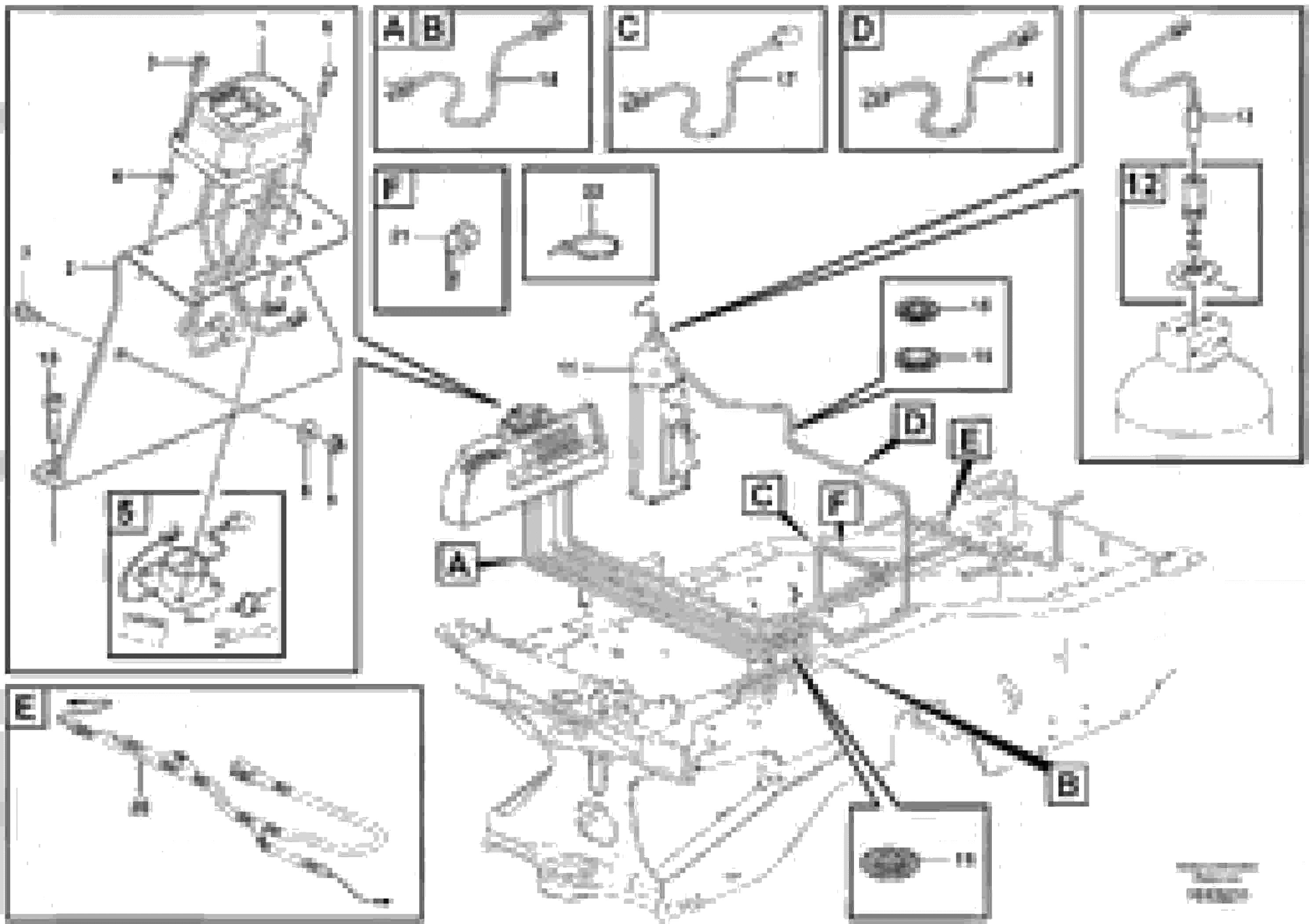 Схема запчастей Volvo L180E - 39735 Cable harness, fire extinguishing system, cab L180E S/N 8002 - 9407