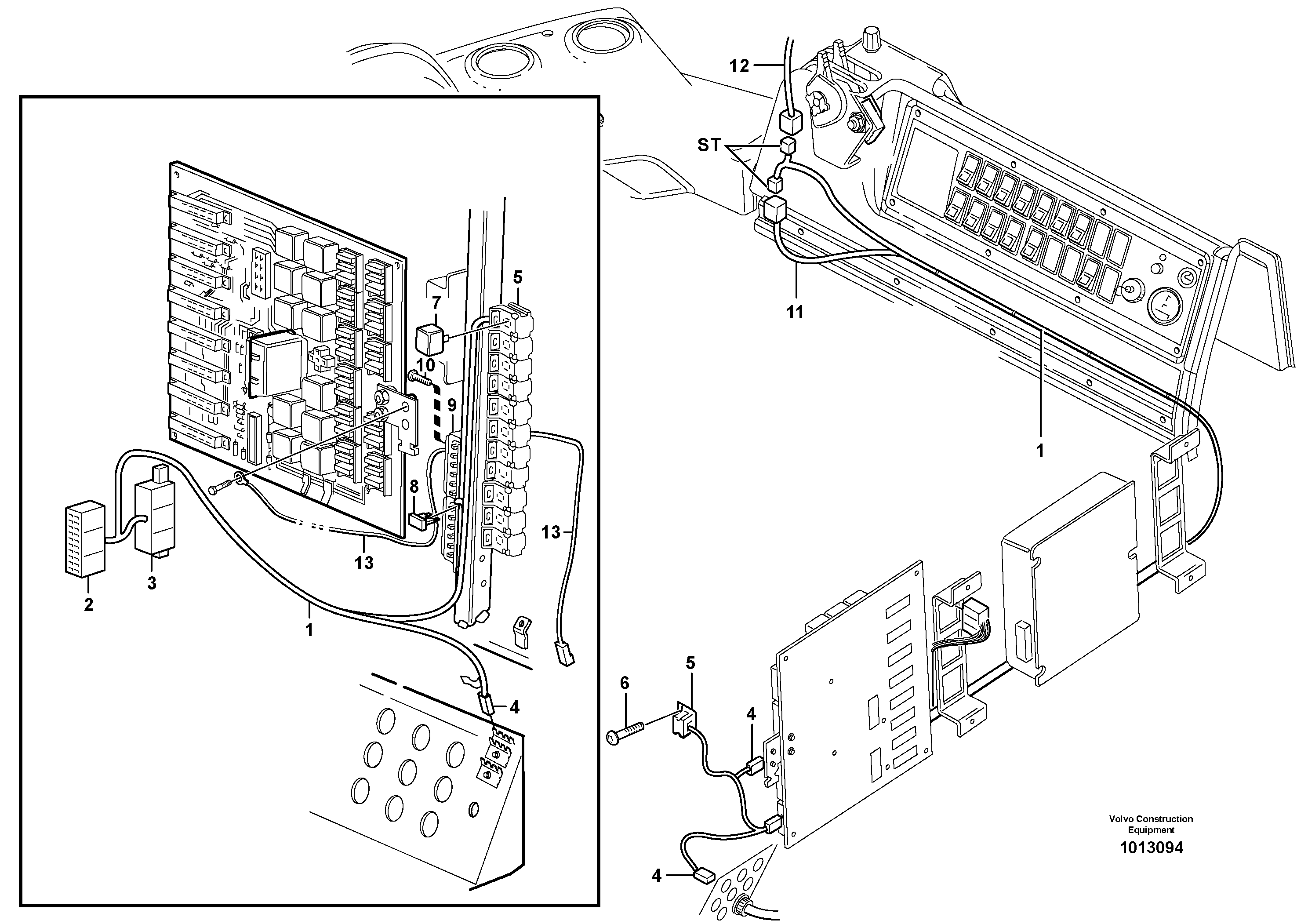 Схема запчастей Volvo L180E - 58510 Cable harness Double Work light L180E S/N 8002 - 9407