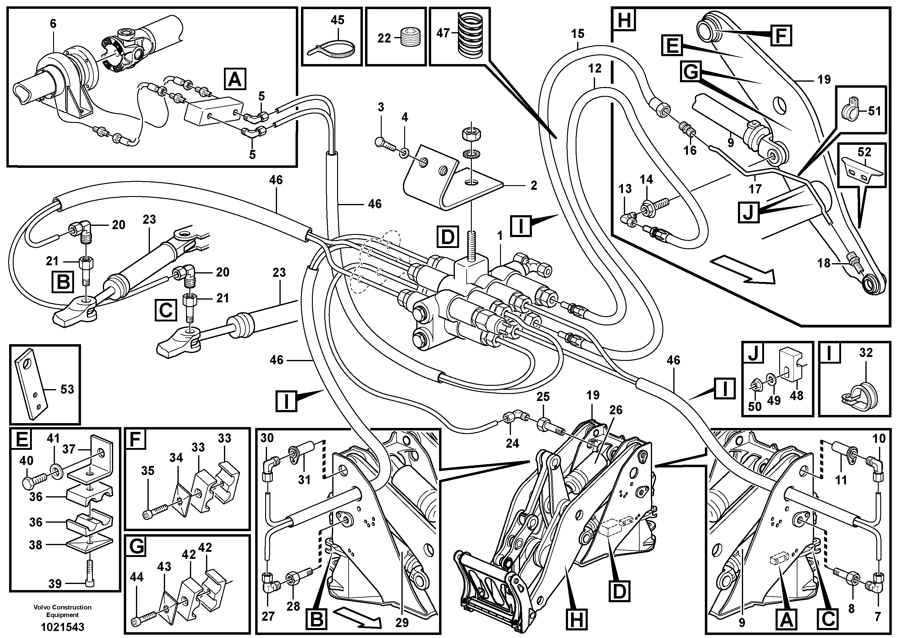 Схема запчастей Volvo L180E - 44361 Distribution block, B2 L180E S/N 8002 - 9407