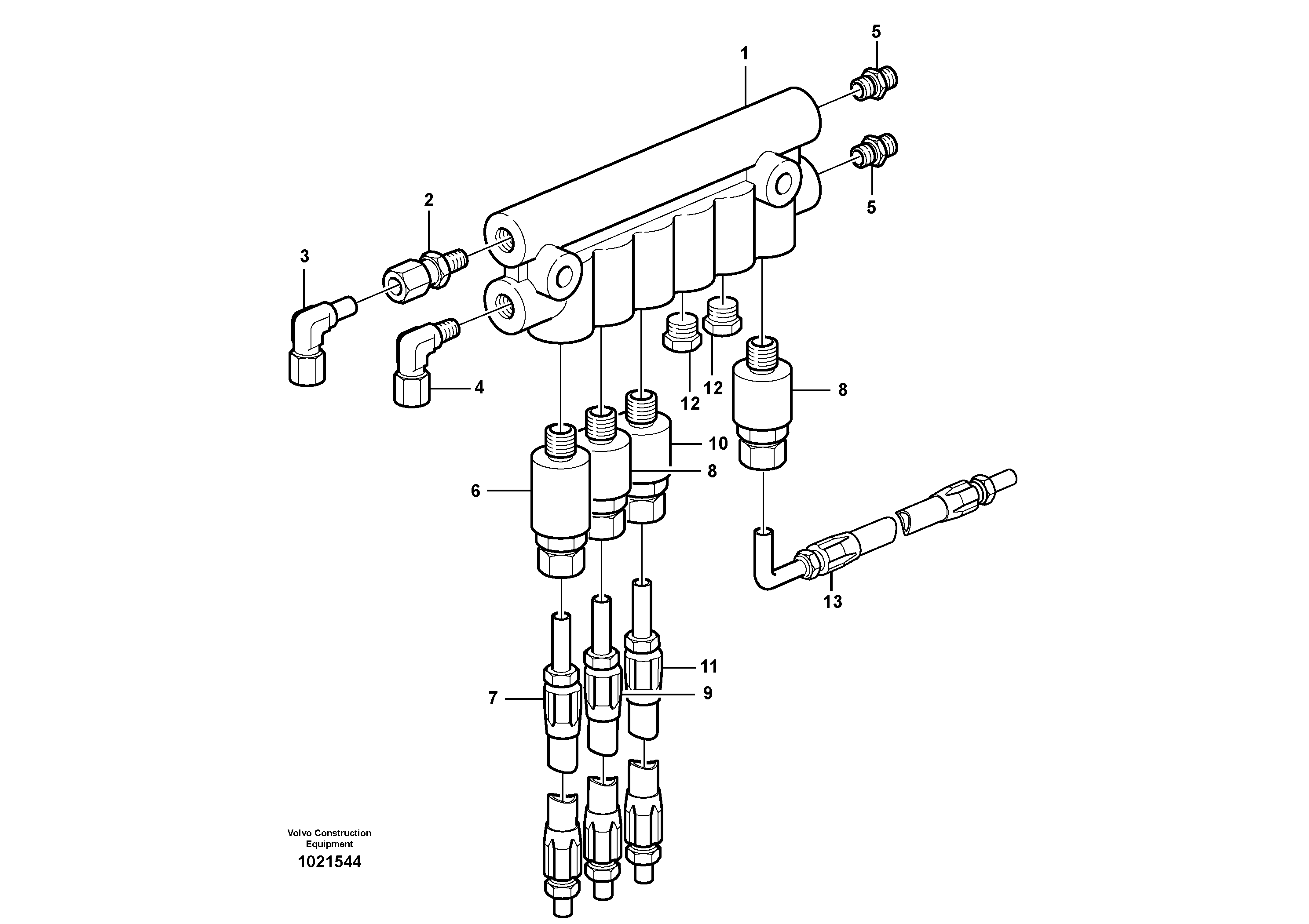 Схема запчастей Volvo L180E - 5987 Distribution block, B3 L180E S/N 8002 - 9407