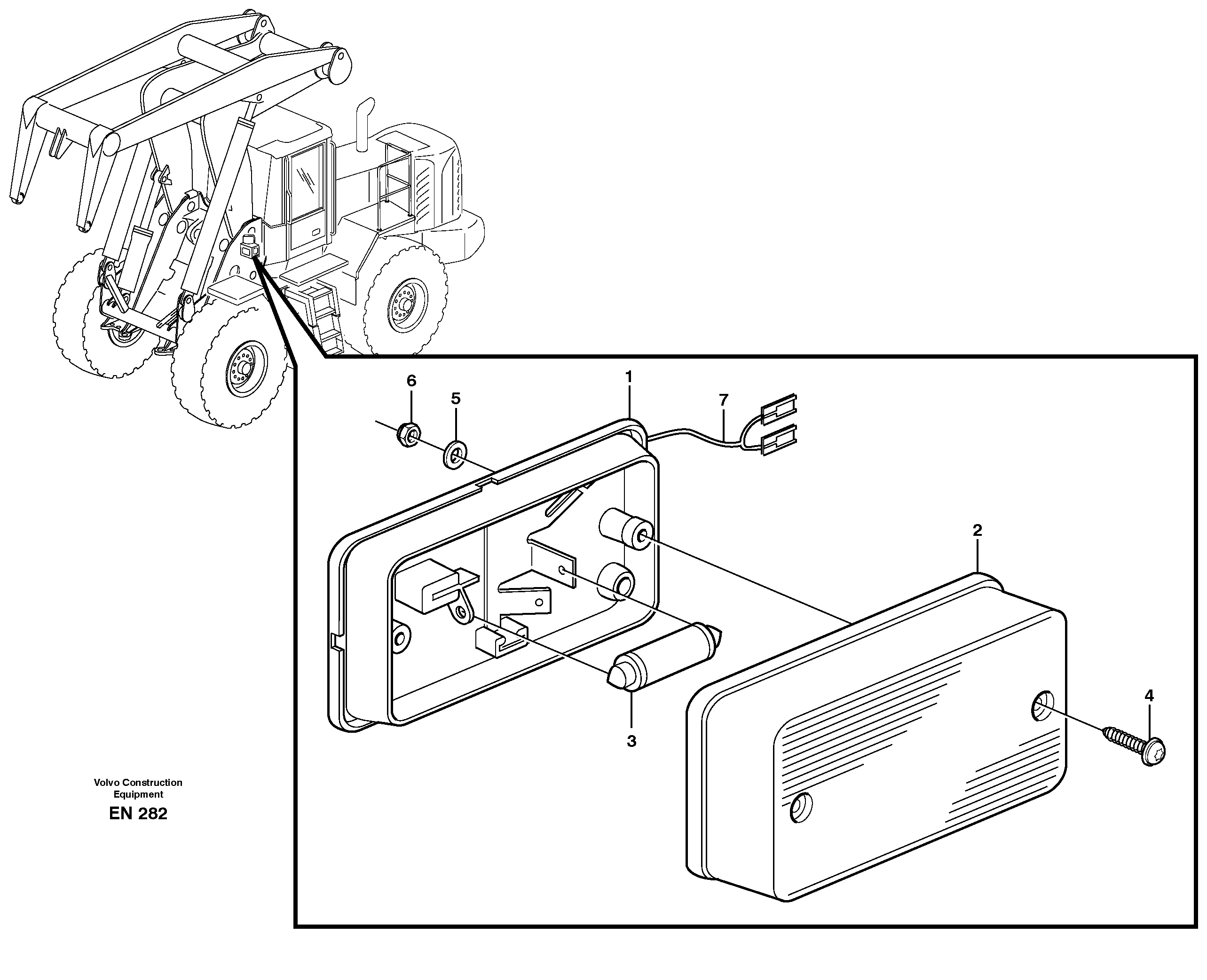 Схема запчастей Volvo L180E - 28180 Side marking lamp L180E HIGH-LIFT S/N 8002 - 9407