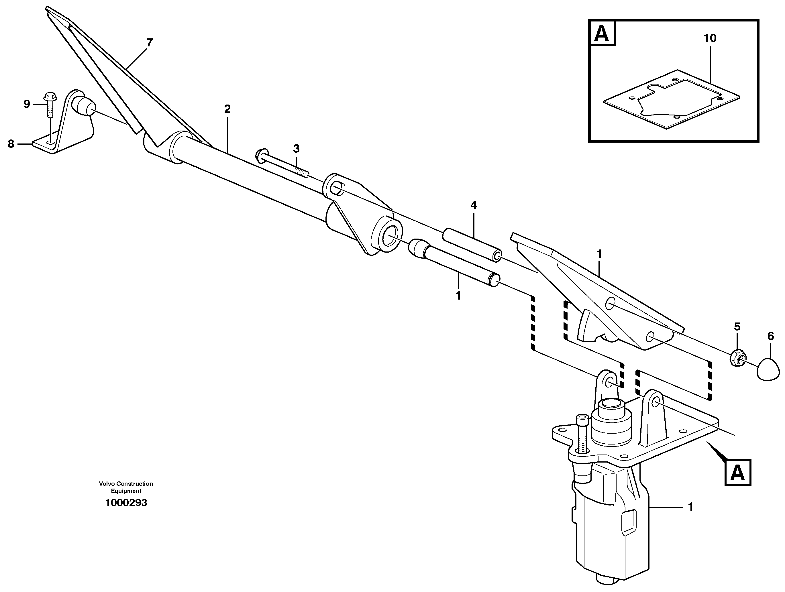 Схема запчастей Volvo L180E - 22645 Dual brake pedals L180E S/N 5004 - 7398 S/N 62501 - 62543 USA