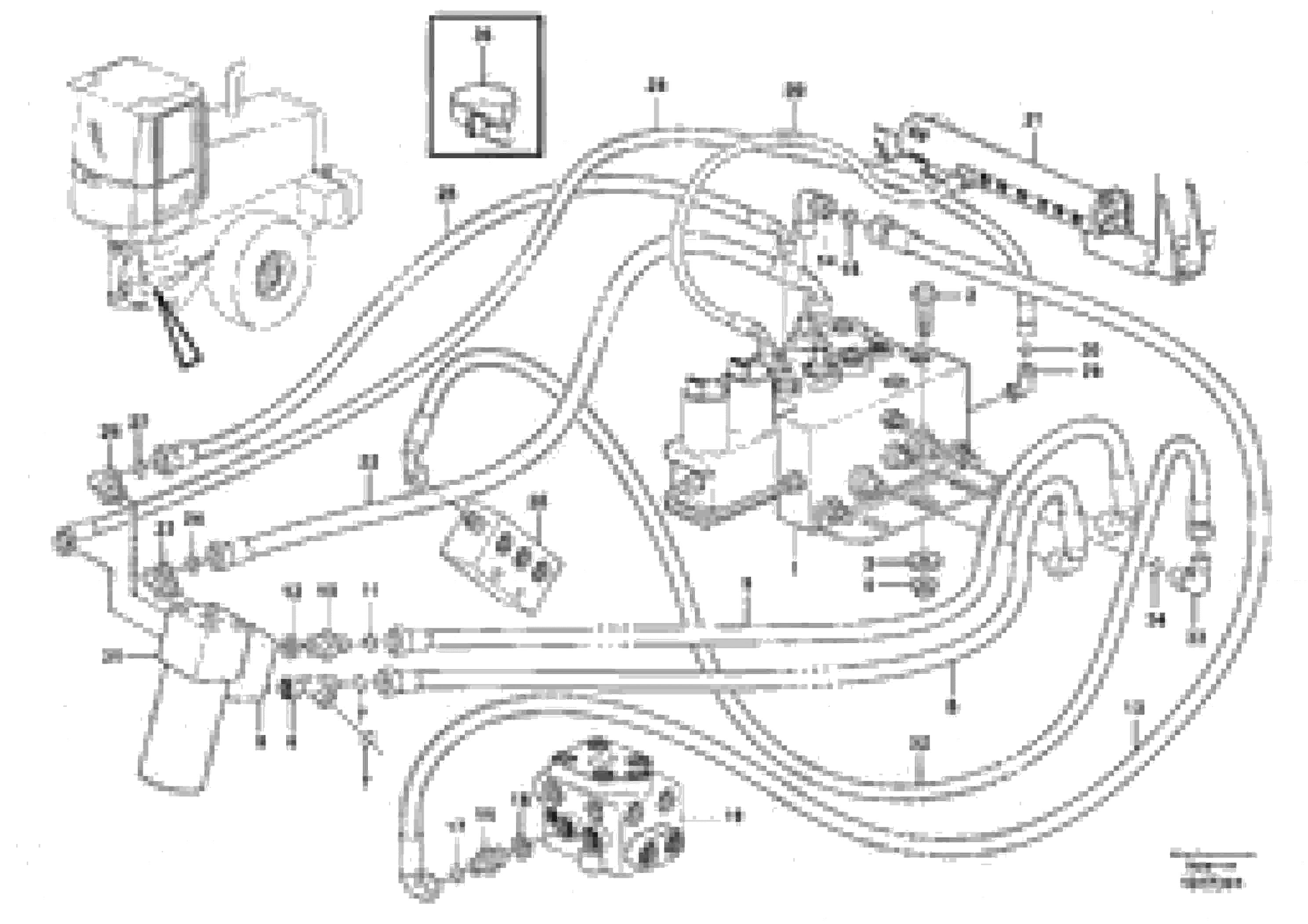 Схема запчастей Volvo L180E - 106881 CDC - steering L180E S/N 5004 - 7398 S/N 62501 - 62543 USA