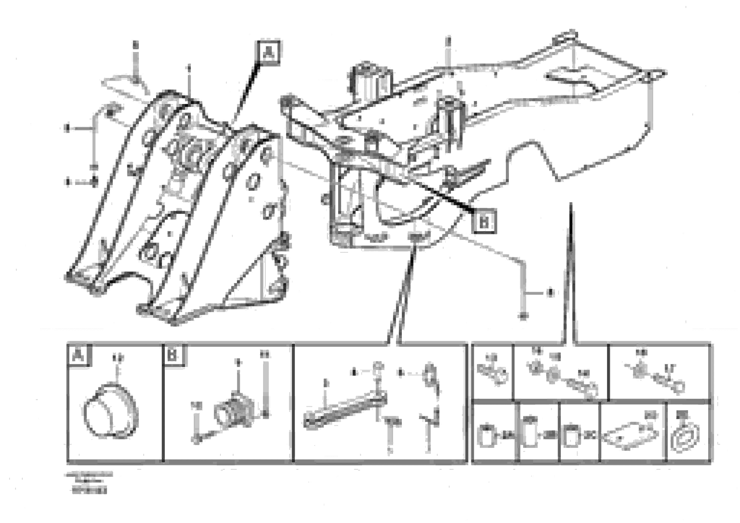 Схема запчастей Volvo L180E - 84451 Frame L180E S/N 5004 - 7398 S/N 62501 - 62543 USA