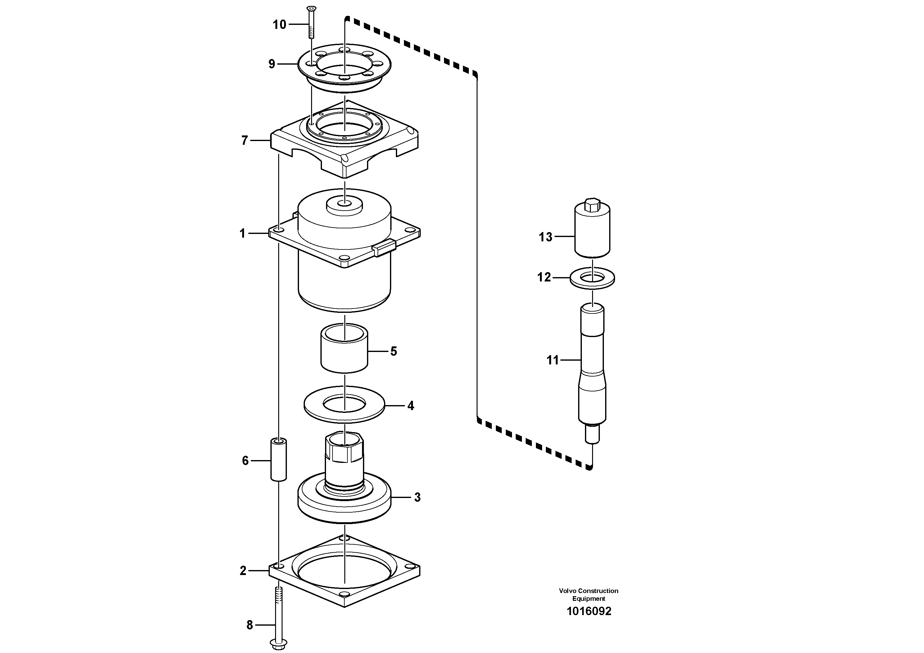 Схема запчастей Volvo L180E - 41394 Cab mounting block L180E S/N 5004 - 7398 S/N 62501 - 62543 USA