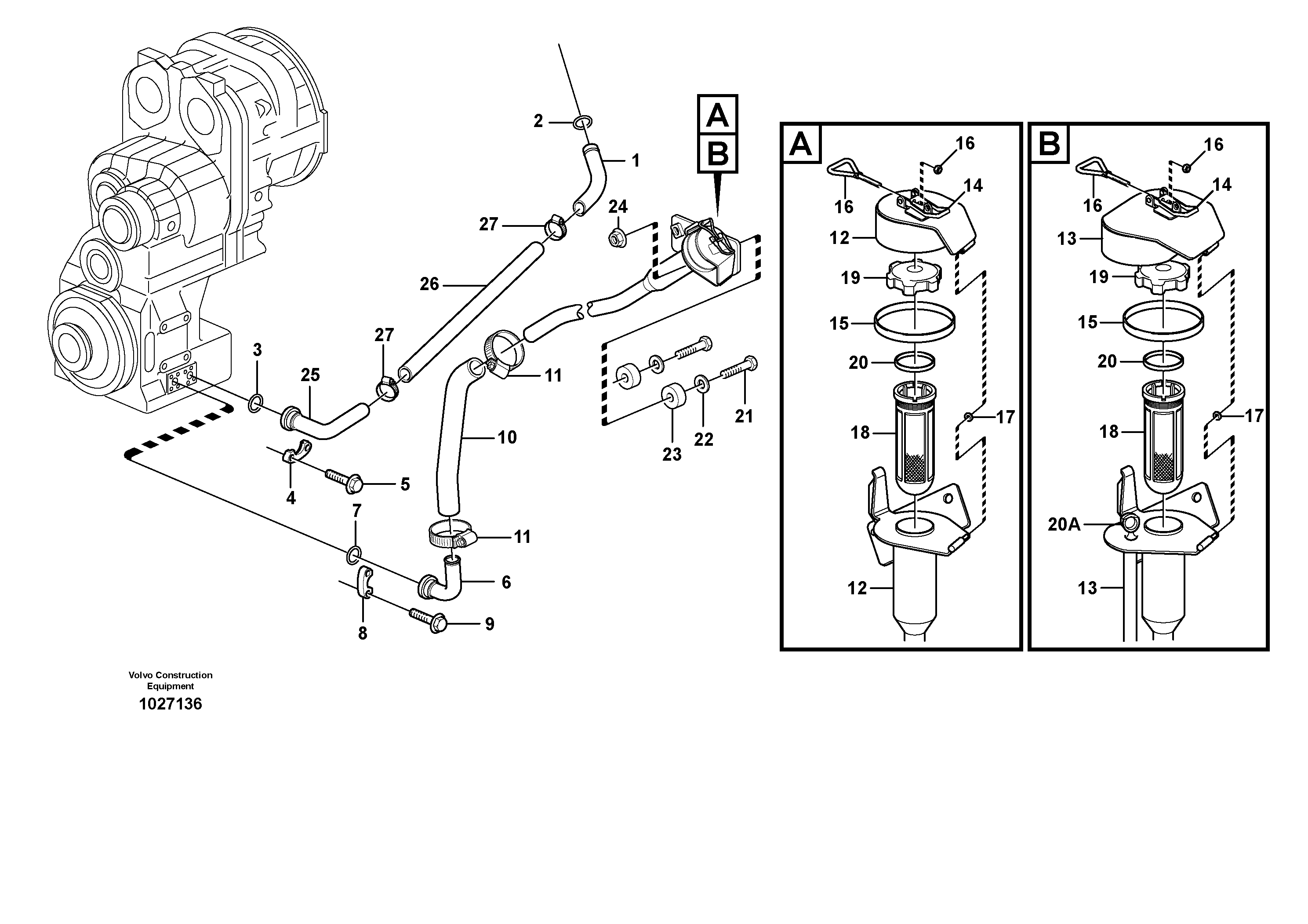 Схема запчастей Volvo L180E - 85003 Oilfiller L180E S/N 8002 - 9407