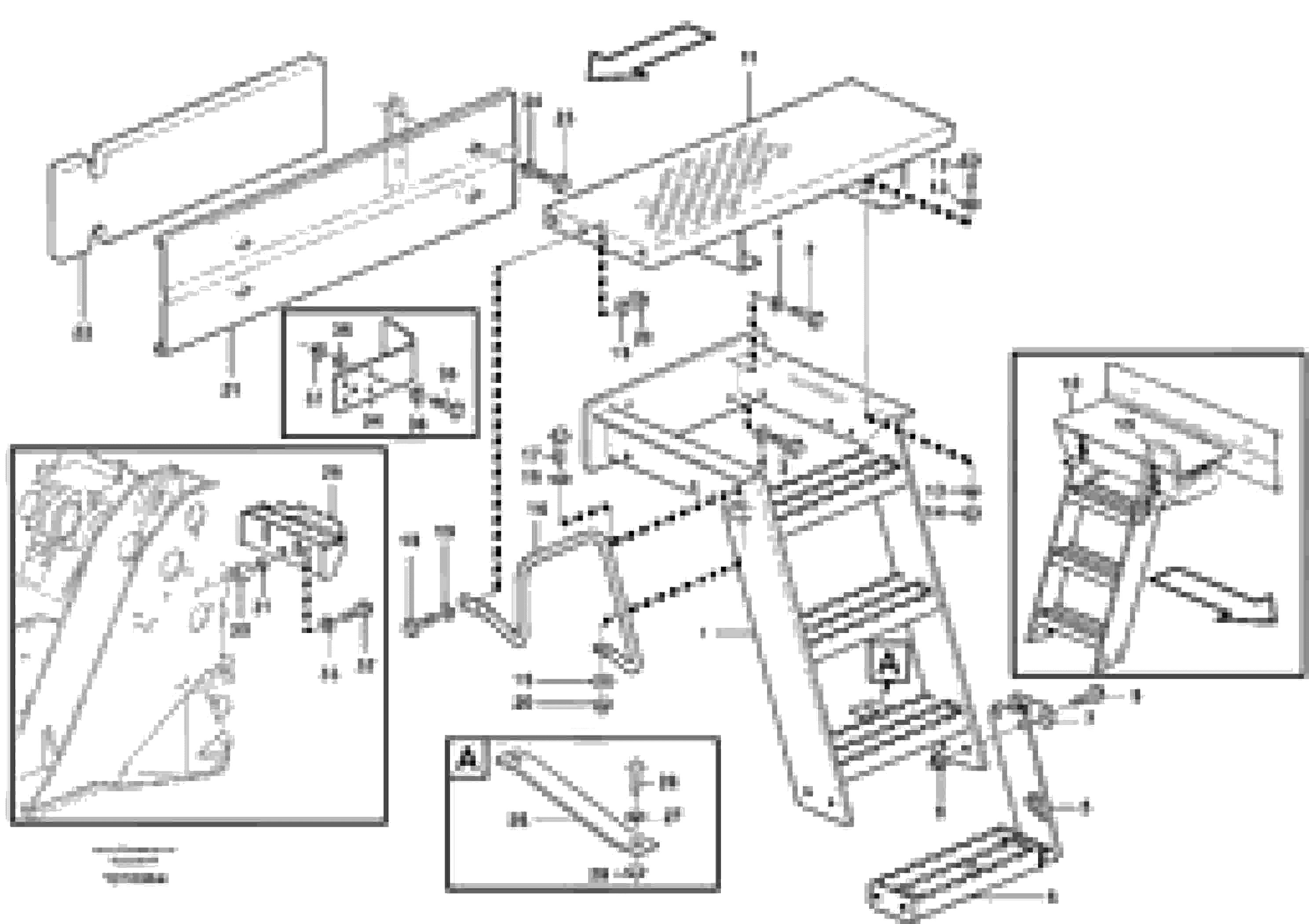 Схема запчастей Volvo L180E - 42529 Foot step L180E HIGH-LIFT S/N 5004 - 7398