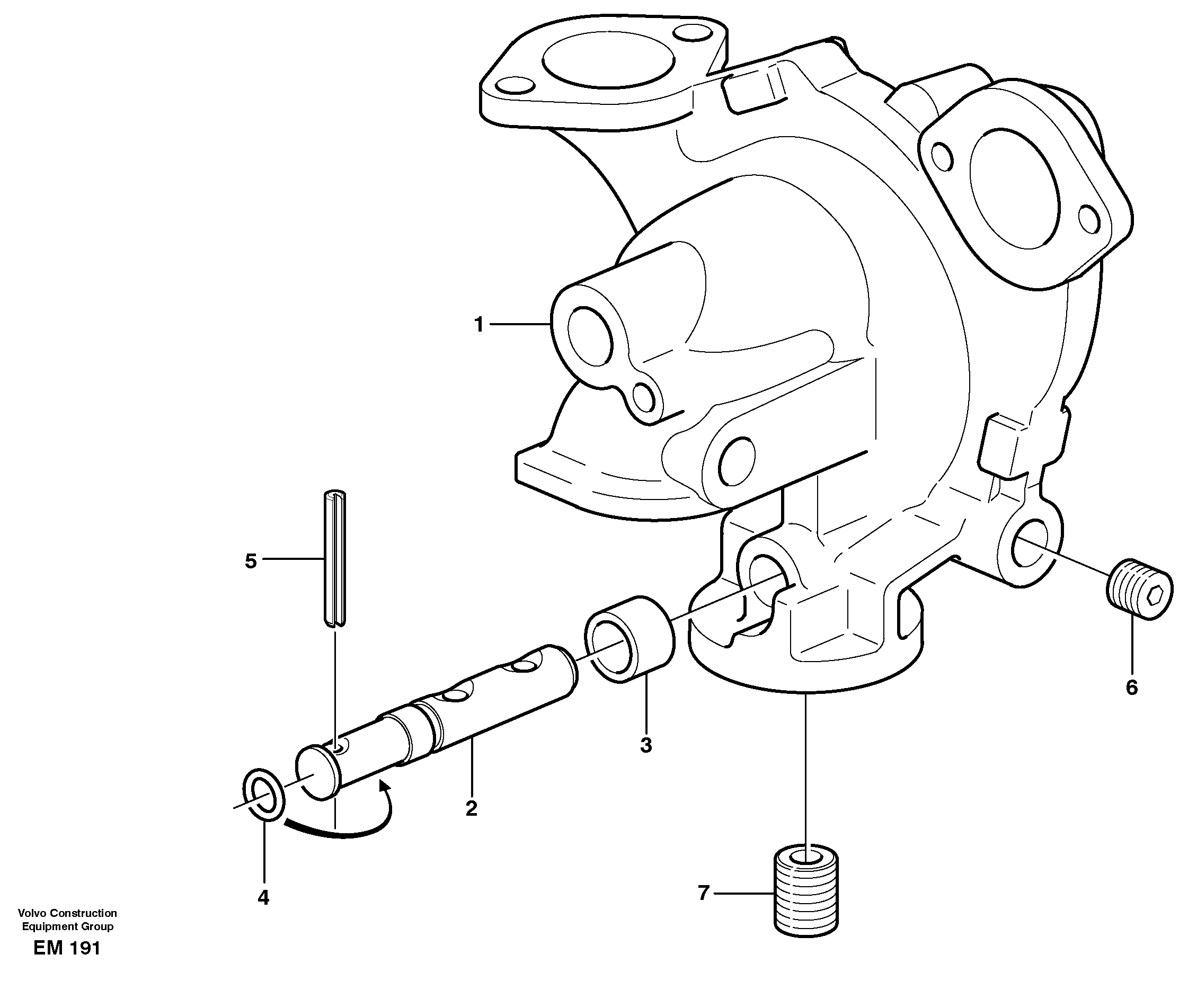 Схема запчастей Volvo L180E - 16415 Водяной насос L180E S/N 5004 - 7398 S/N 62501 - 62543 USA