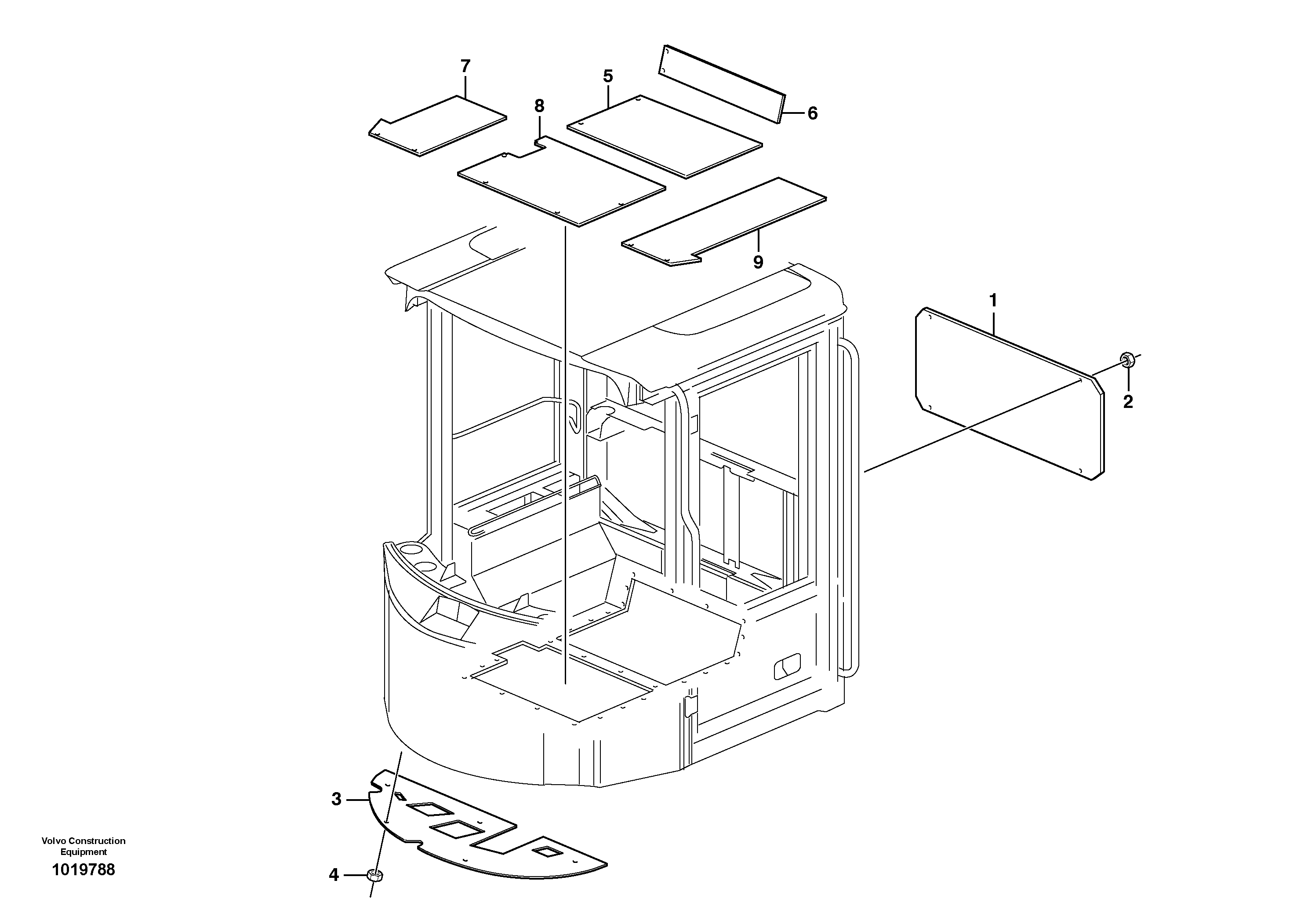 Схема запчастей Volvo L180E - 45685 Noise reduction L180E HIGH-LIFT S/N 5004 - 7398