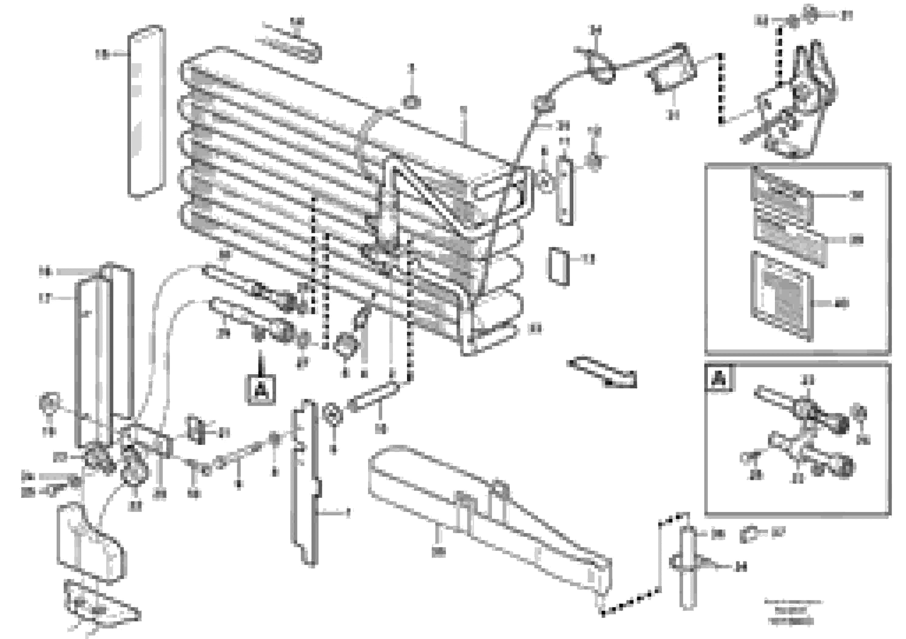 Схема запчастей Volvo L180E - 57802 Evaporator for cooling agent R134a with fitting parts L180E S/N 5004 - 7398 S/N 62501 - 62543 USA