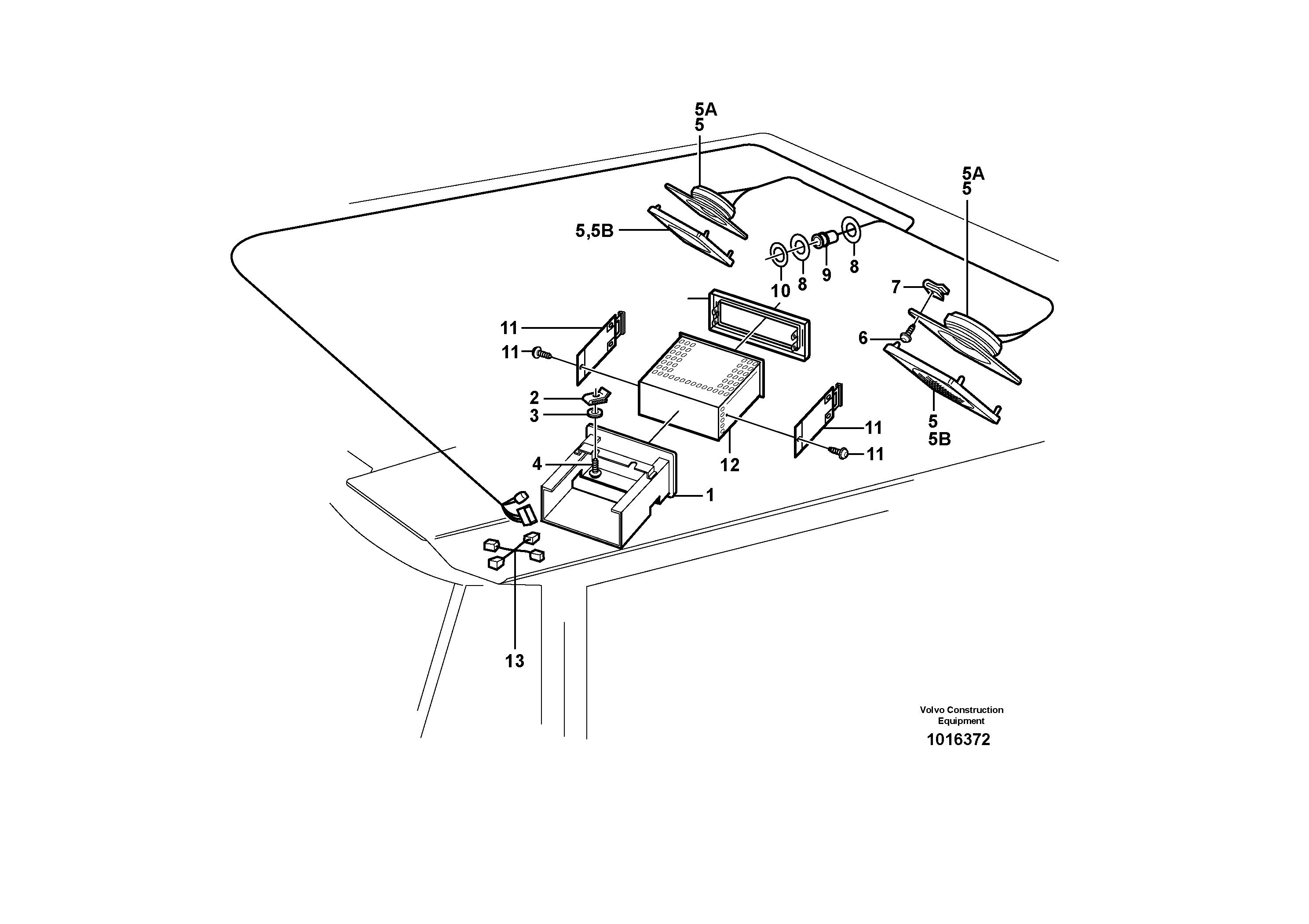 Схема запчастей Volvo L180E - 29856 Radio bracket L180E HIGH-LIFT S/N 5004 - 7398