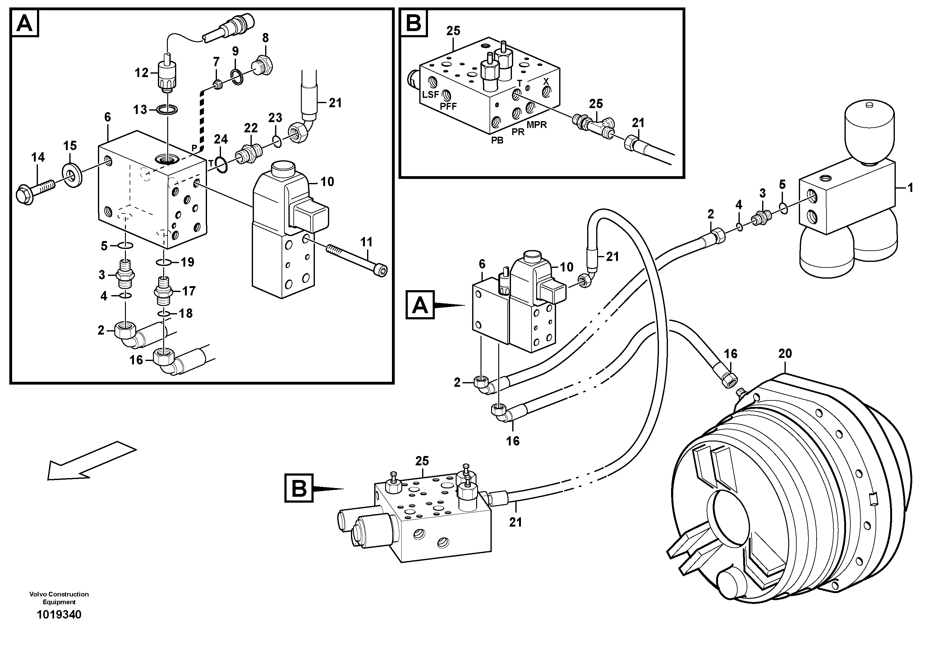 Схема запчастей Volvo L180E - 1427 Parking brake L180E S/N 8002 - 9407