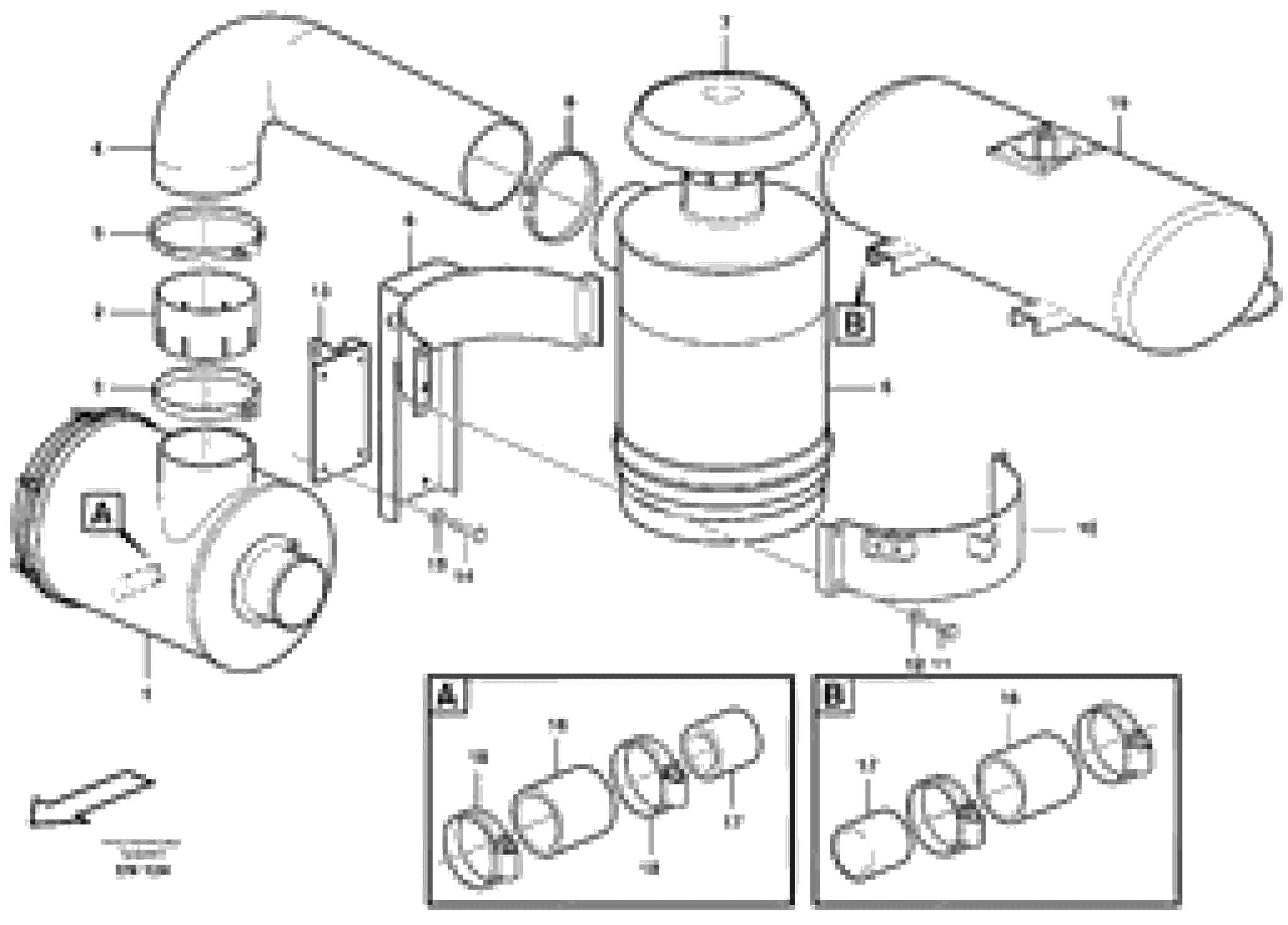 Схема запчастей Volvo L180E - 68385 Oil-bath precleaner L180E HIGH-LIFT S/N 5004 - 7398