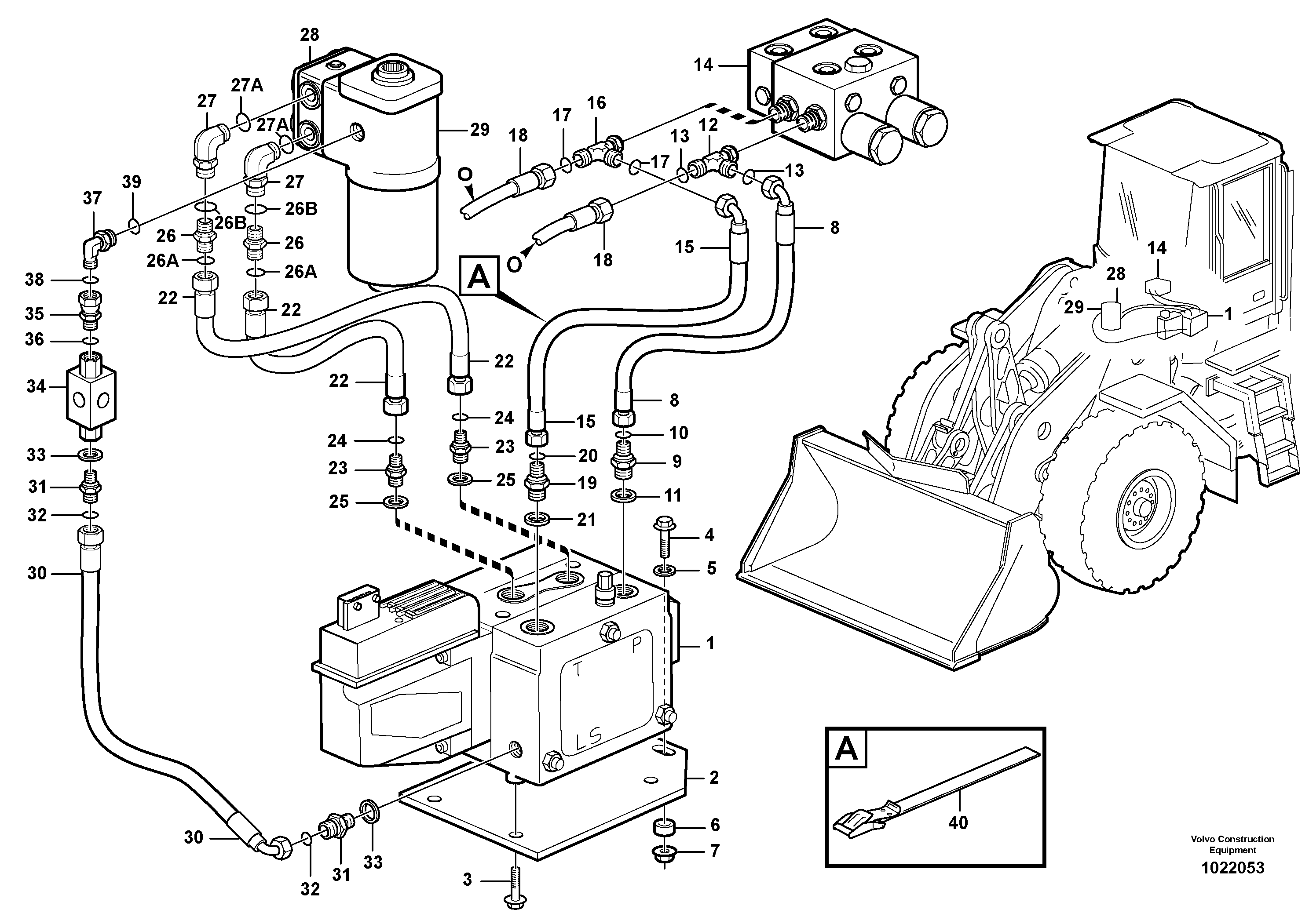 Схема запчастей Volvo L180E - 102170 CDC - steering L180E S/N 8002 - 9407