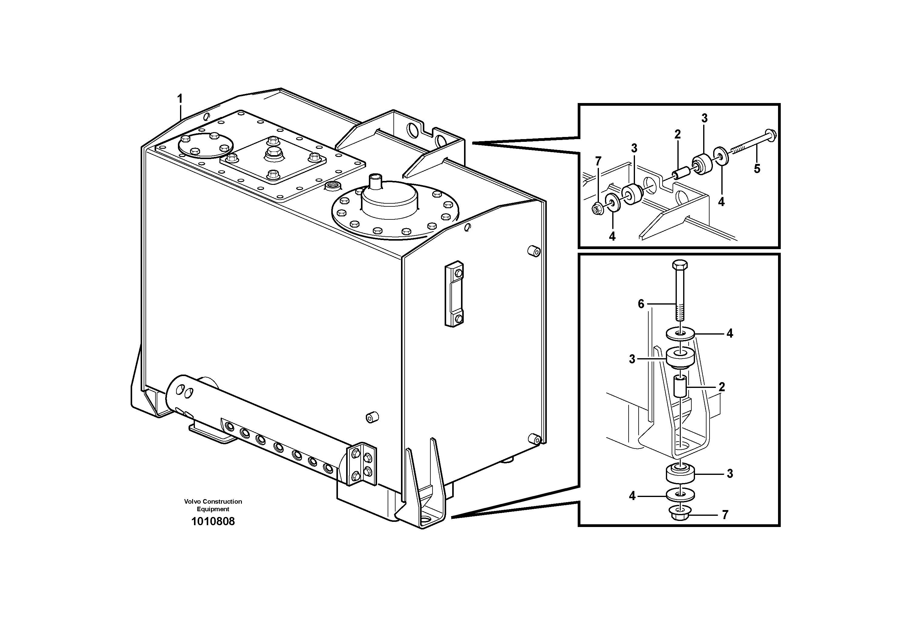 Схема запчастей Volvo L180E - 39655 Hydraulic oil tank, with fitting parts L180E HIGH-LIFT S/N 5004 - 7398