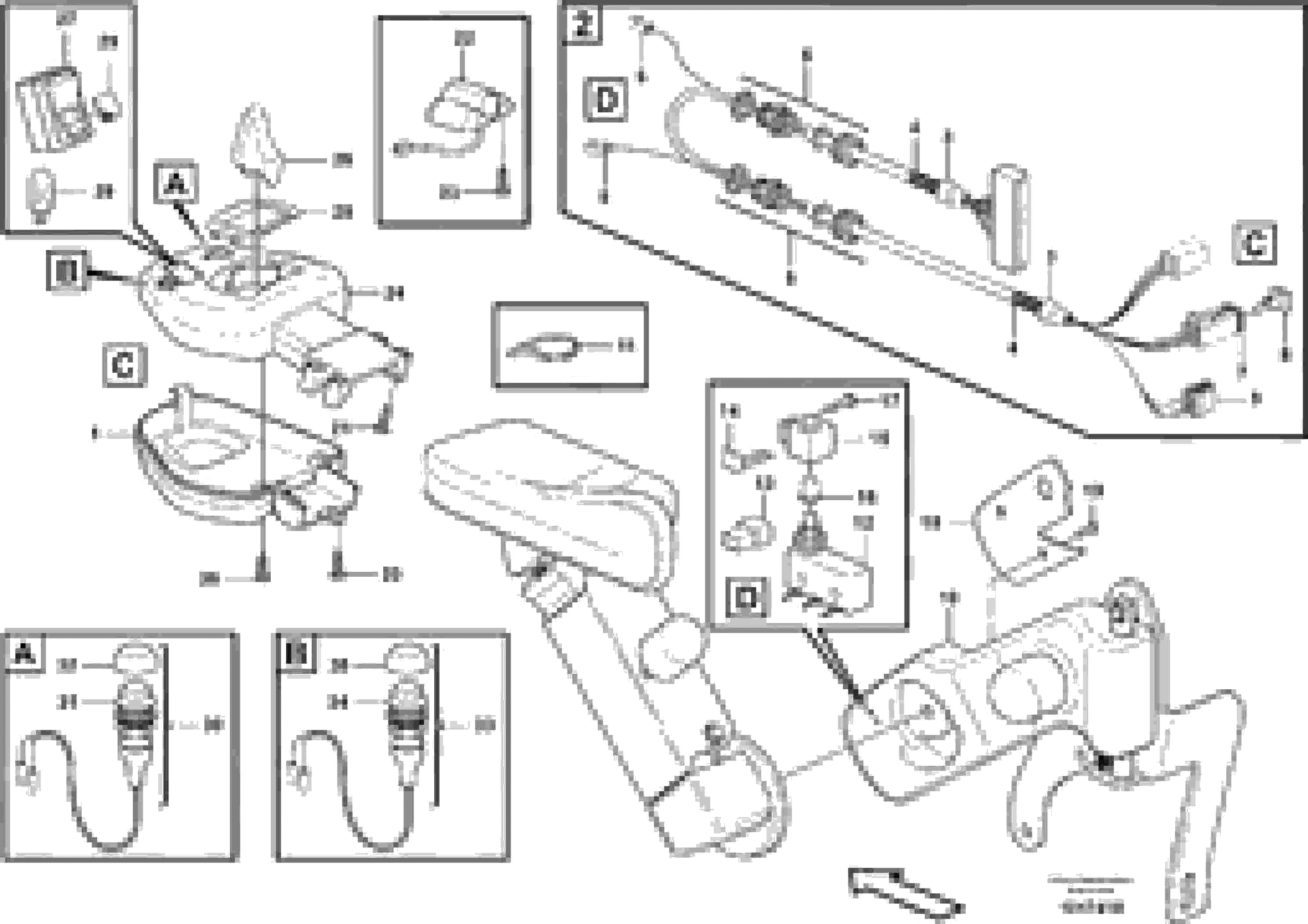 Схема запчастей Volvo L180E - 103101 Cable harness, CDC-steering L180E S/N 5004 - 7398 S/N 62501 - 62543 USA