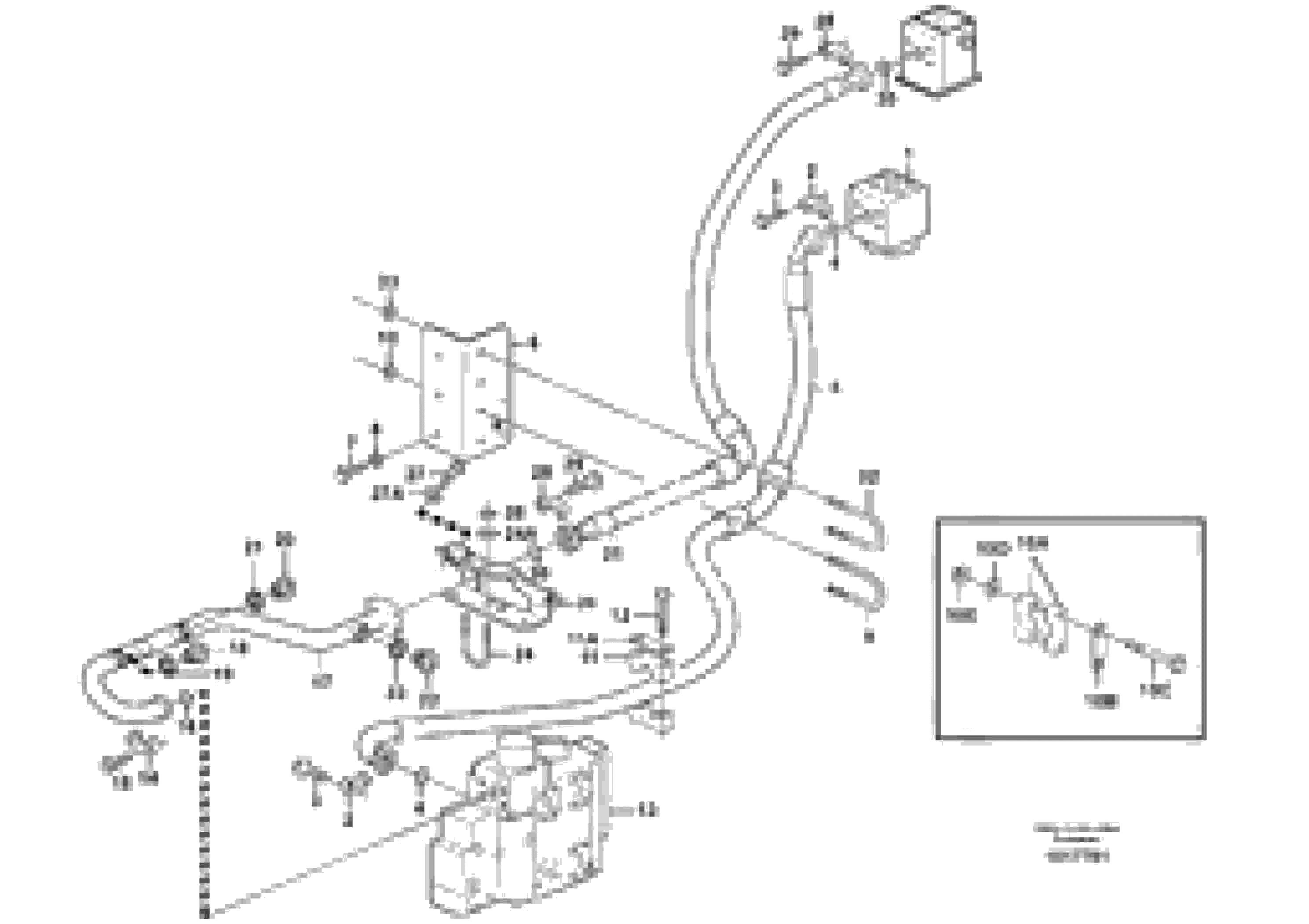 Схема запчастей Volvo L180E - 49629 Feed- and return lines - control valve L180E S/N 5004 - 7398 S/N 62501 - 62543 USA