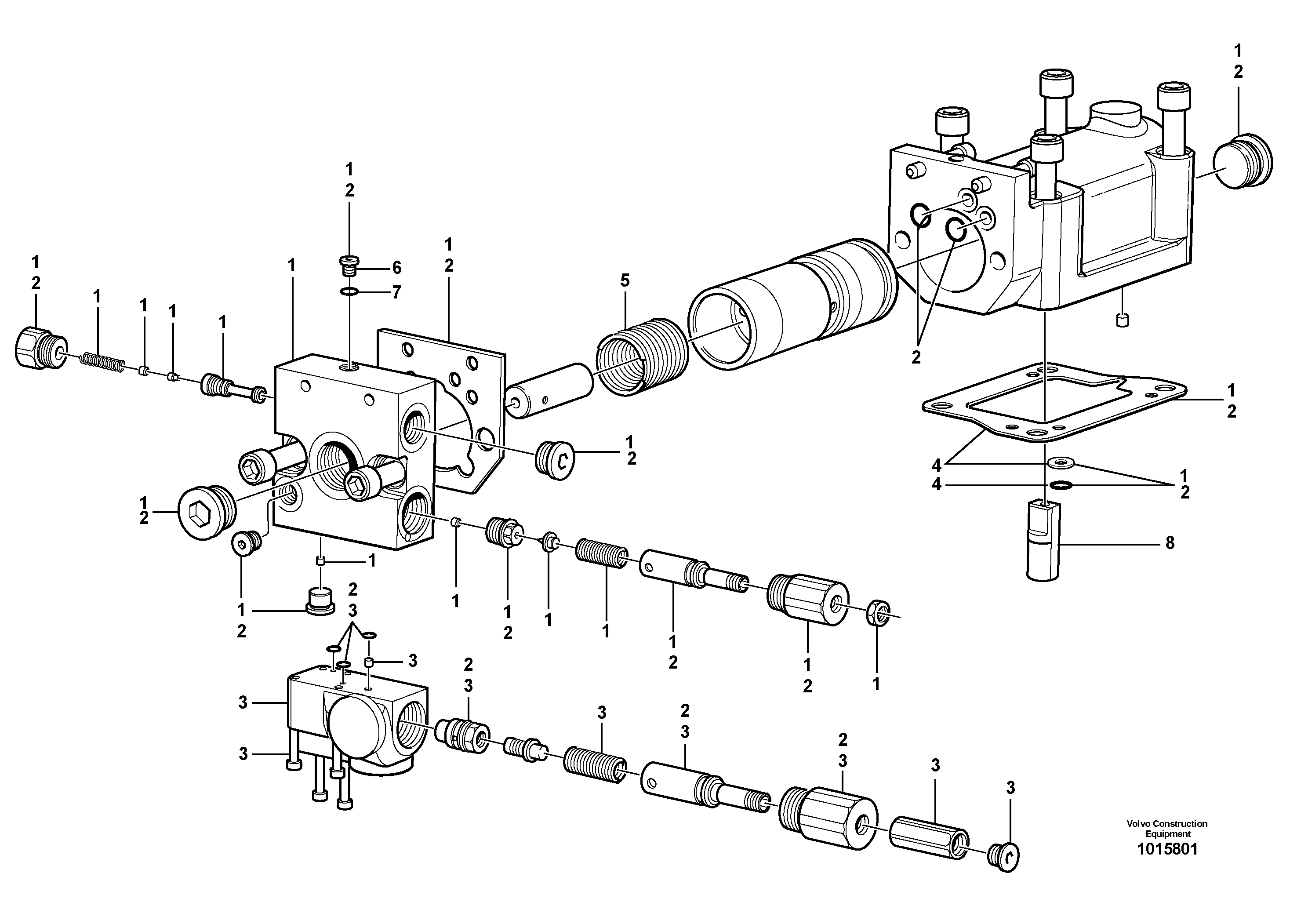 Схема запчастей Volvo L180E - 33793 Compensator L180E S/N 5004 - 7398 S/N 62501 - 62543 USA