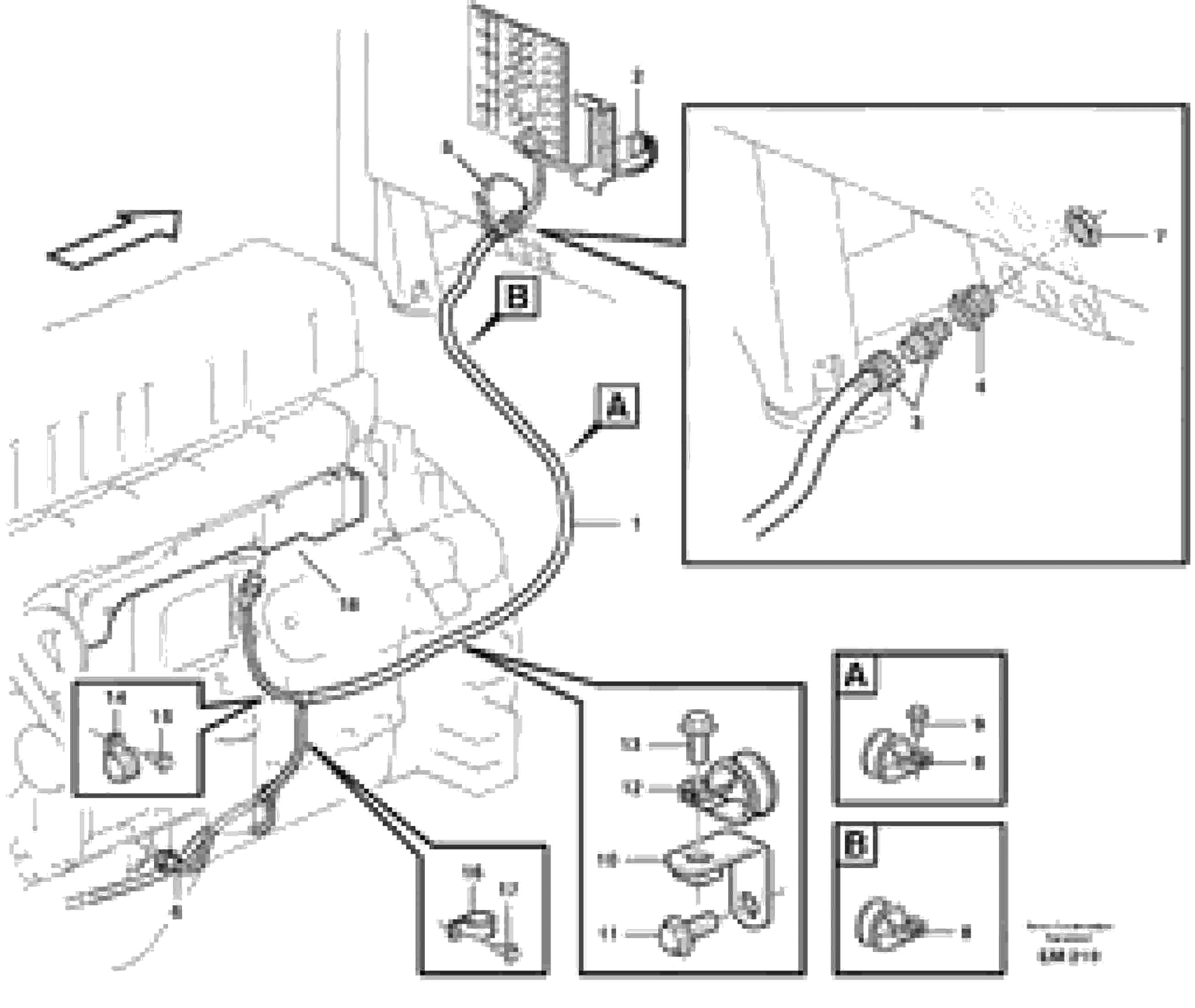 Схема запчастей Volvo L180E - 60259 Cable harness, electricaldistrib. unit - engine E-ECU L180E S/N 5004 - 7398 S/N 62501 - 62543 USA